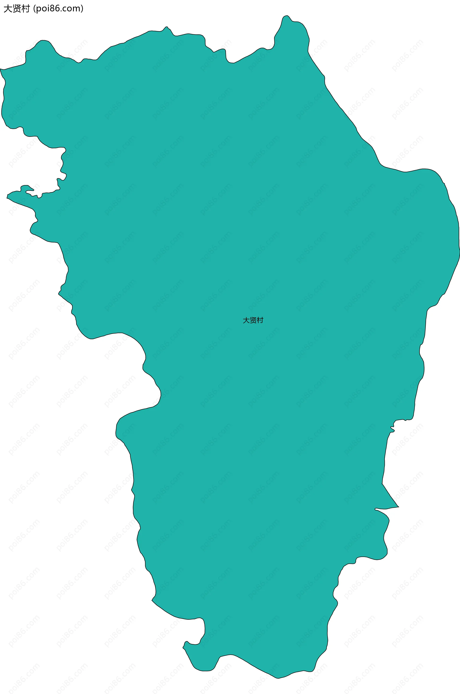 大贤村边界地图