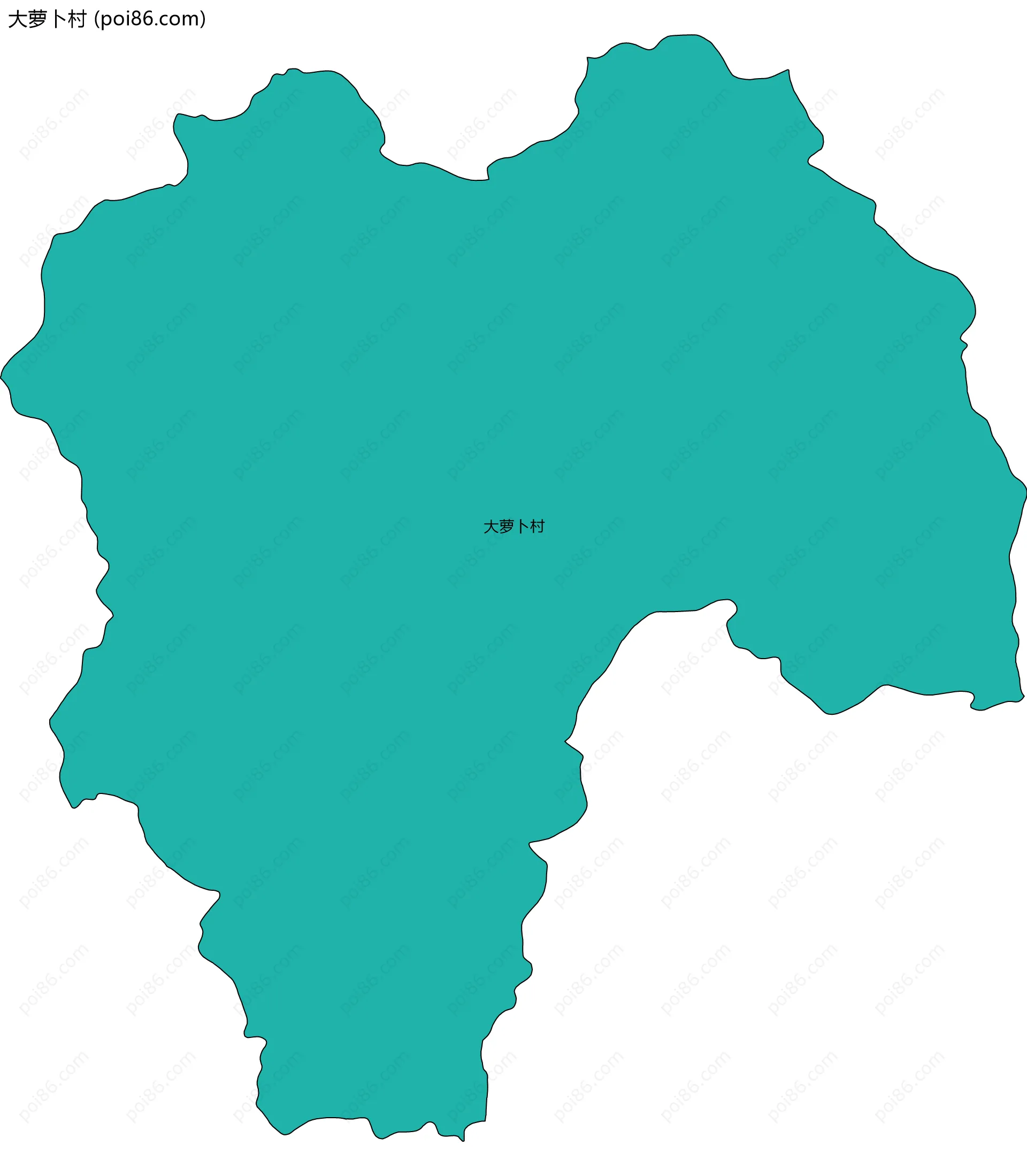 大萝卜村边界地图