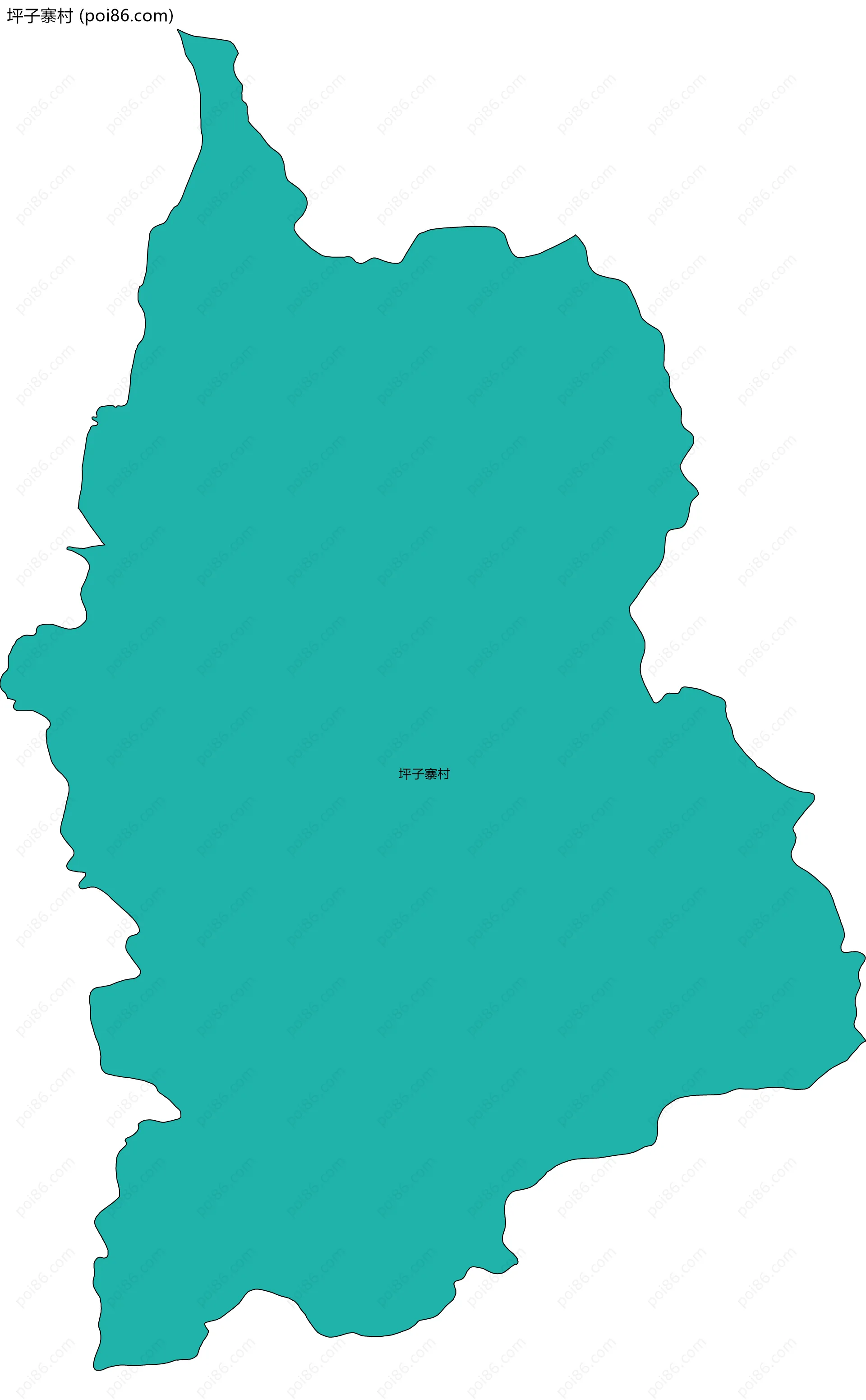 坪子寨村边界地图