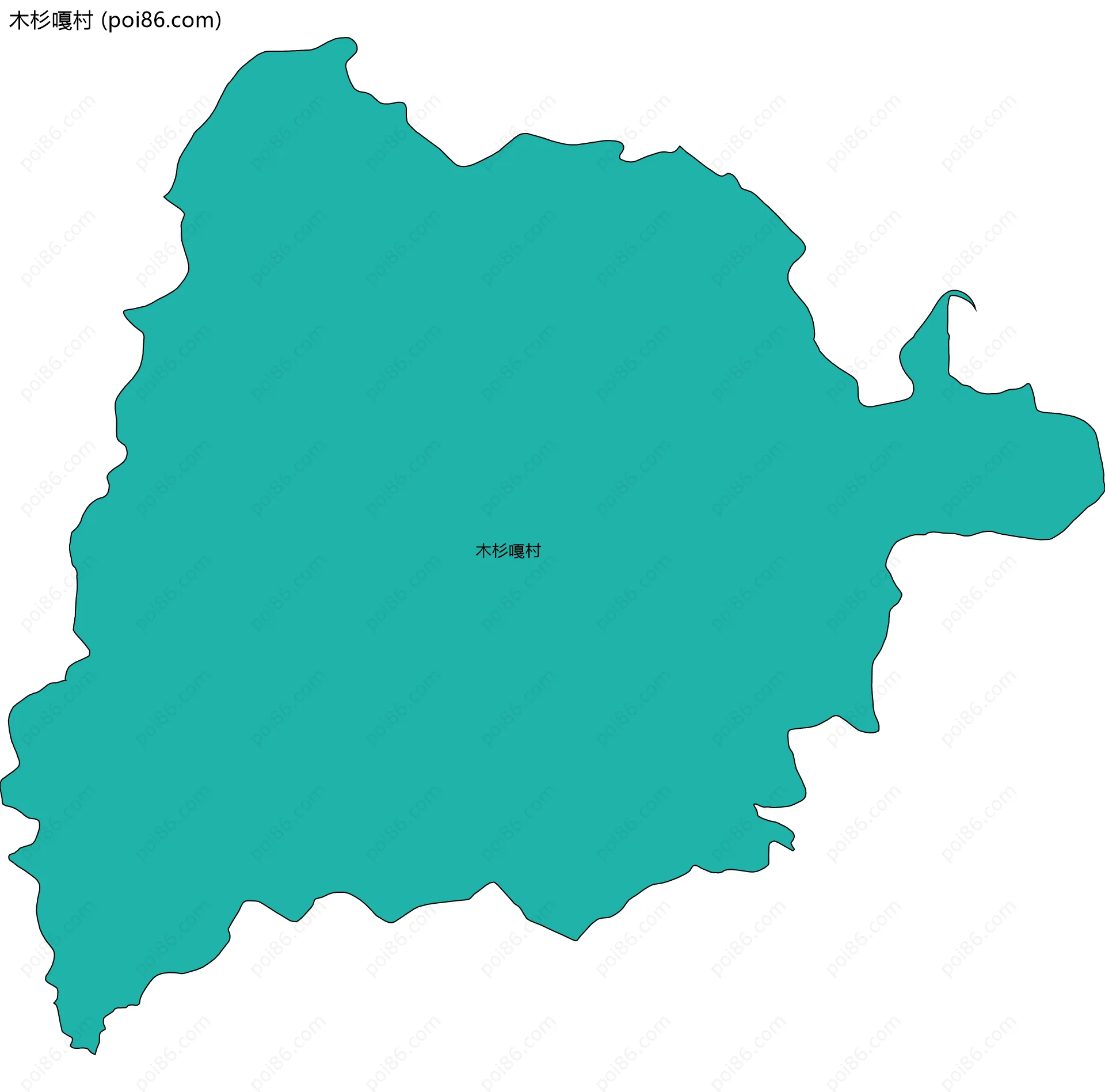 木杉嘎村边界地图