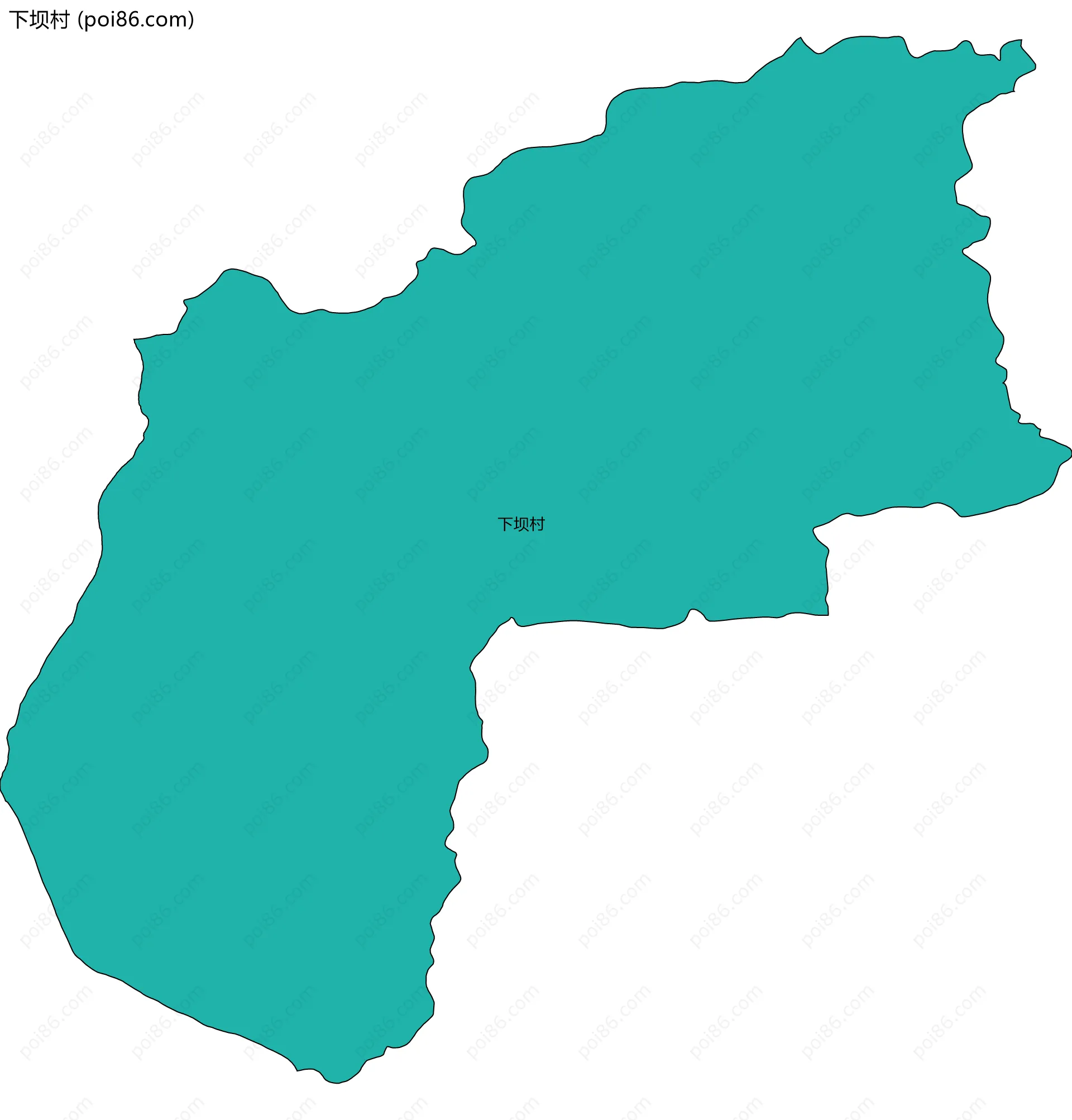 下坝村边界地图