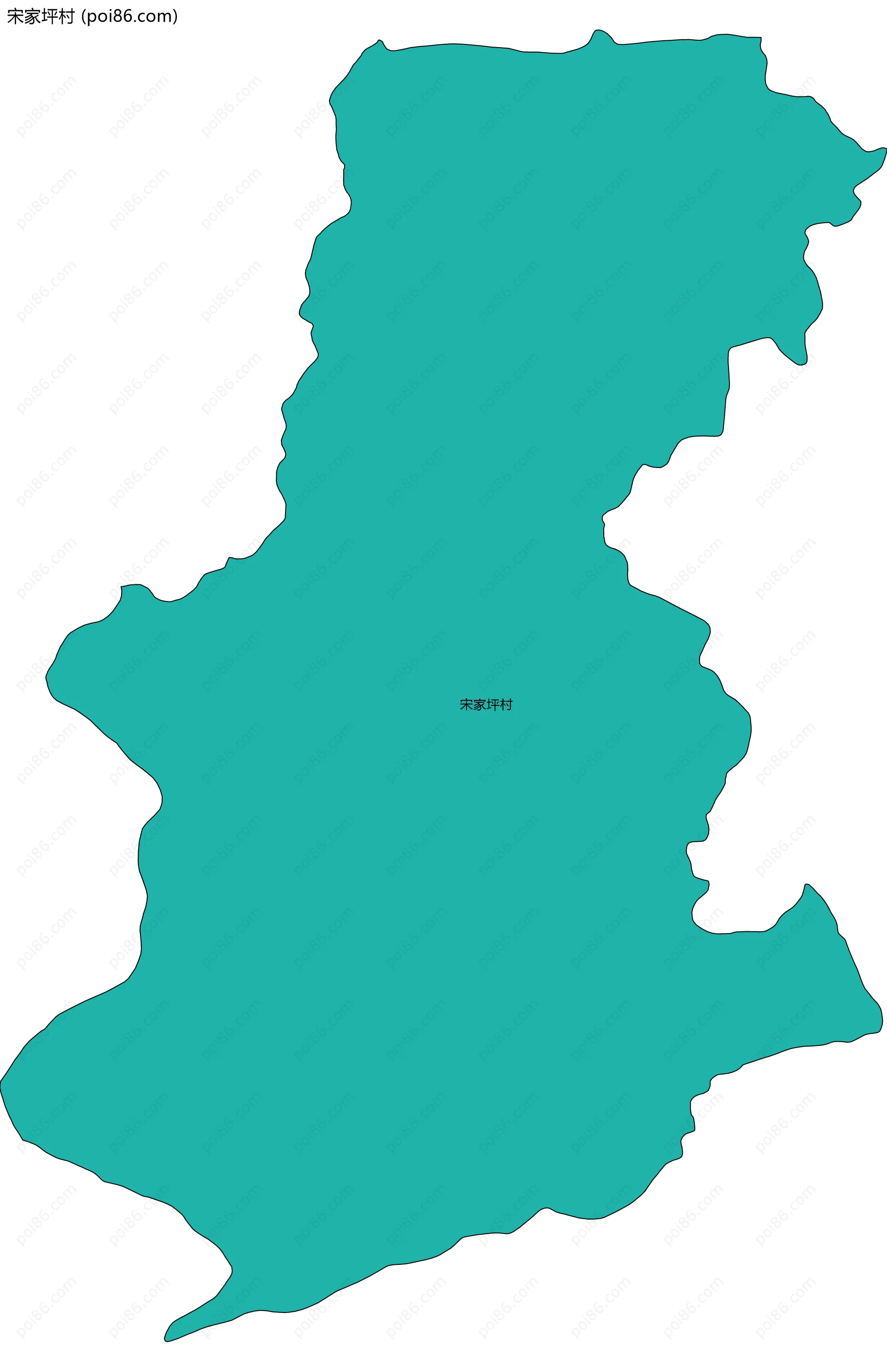 宋家坪村边界地图