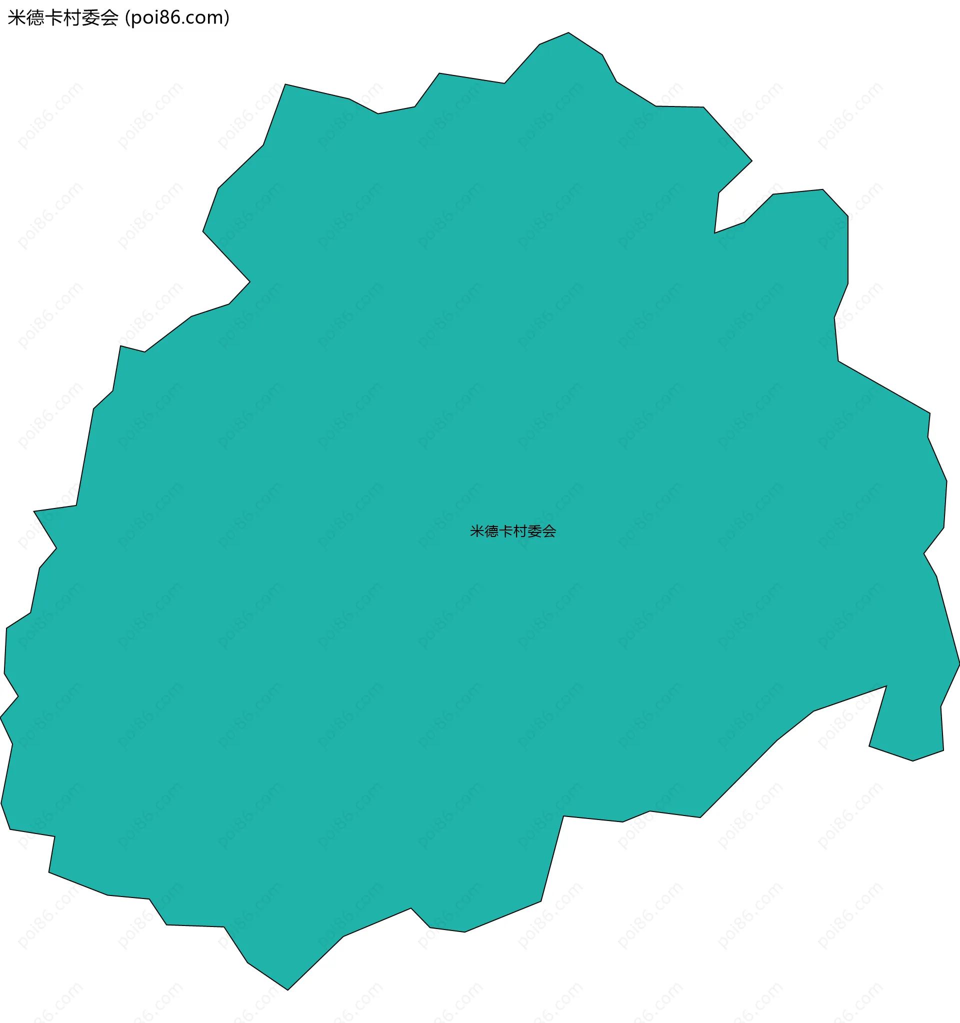 米德卡村委会边界地图