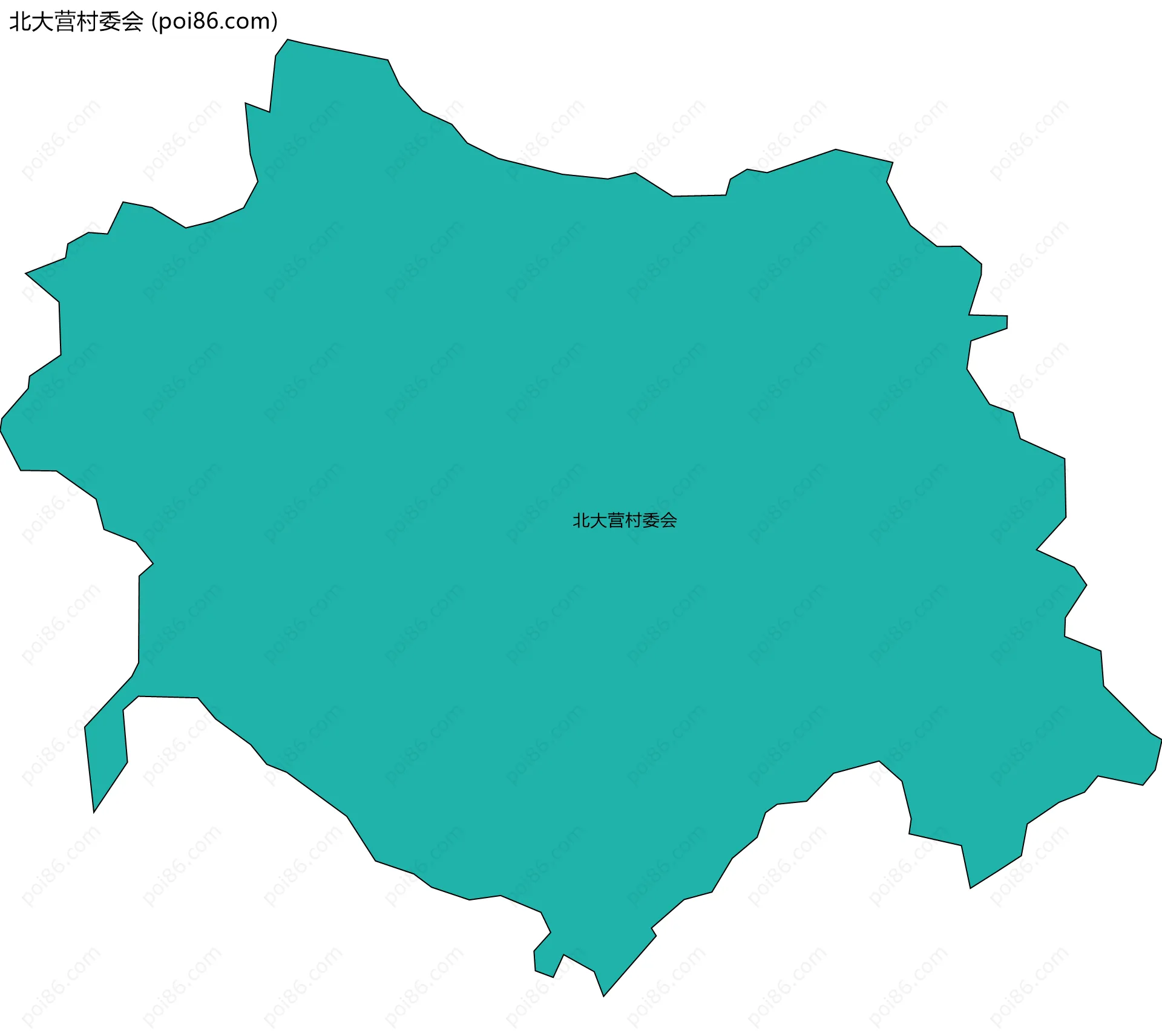 北大营村委会边界地图