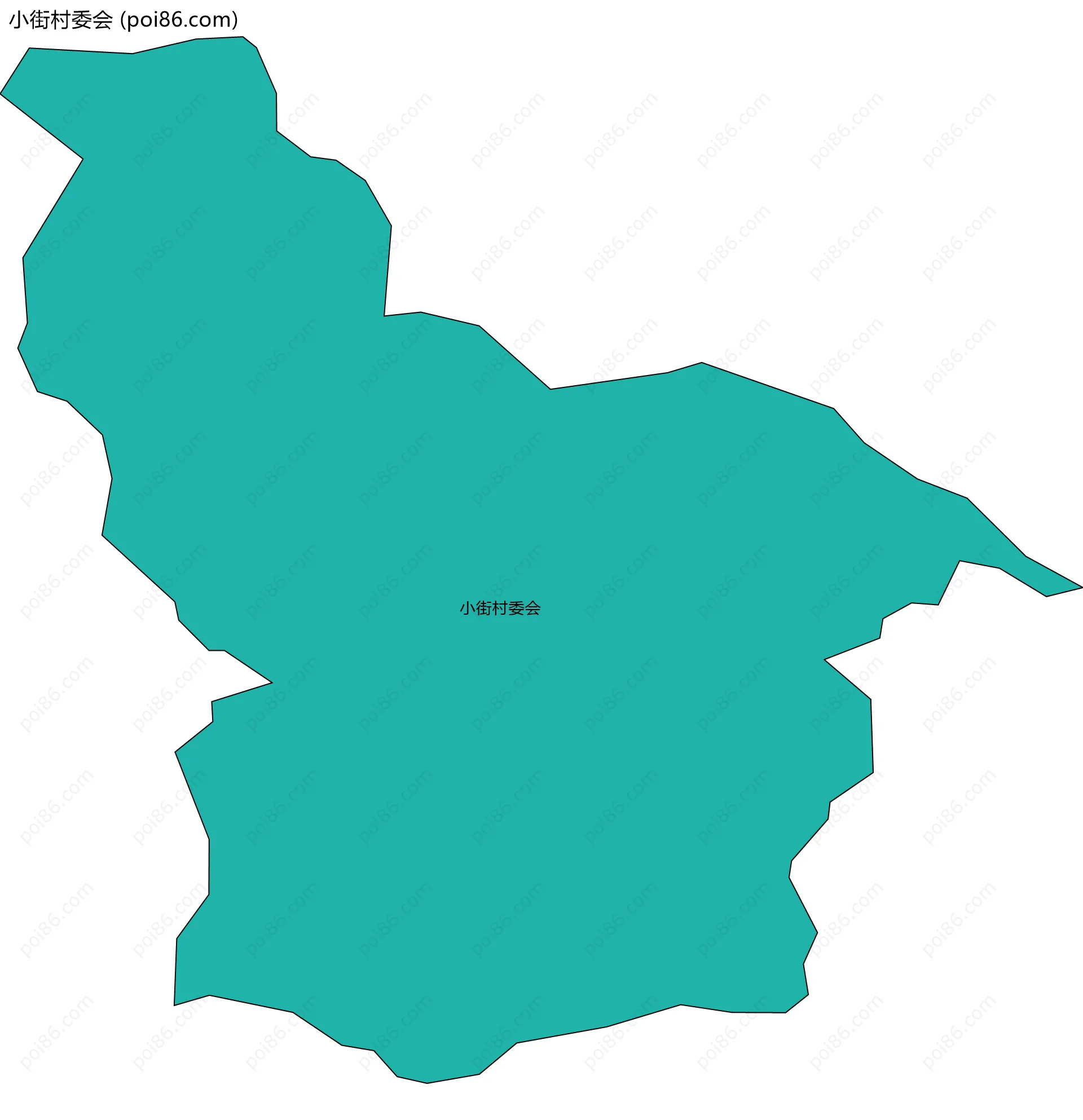 小街村委会边界地图