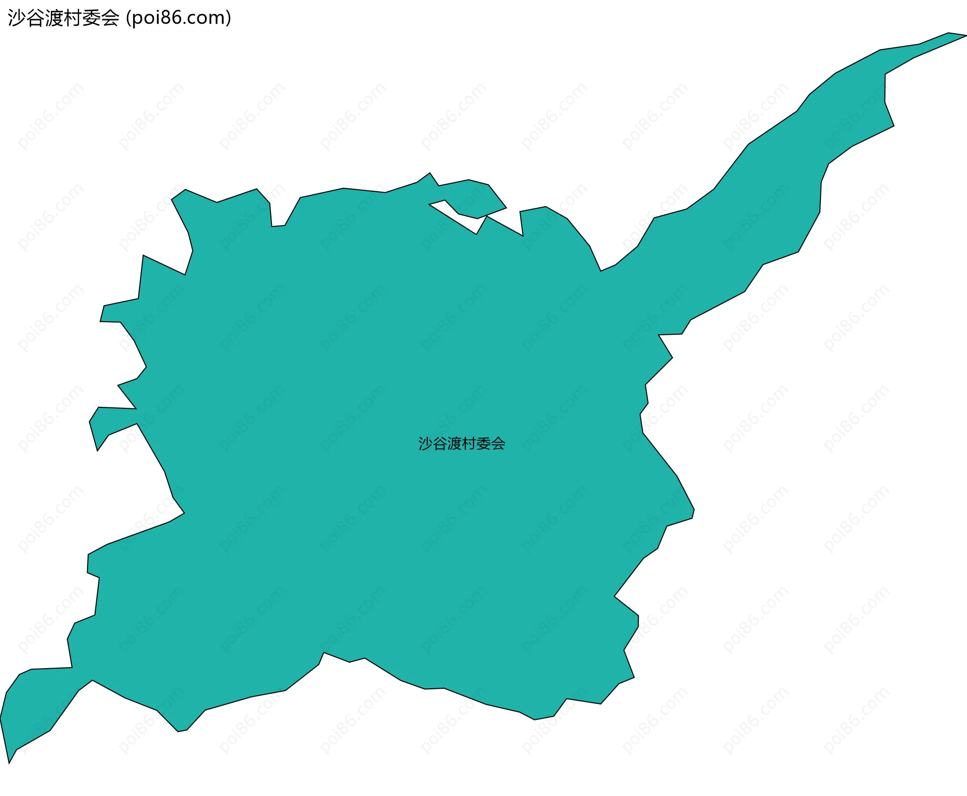 沙谷渡村委会边界地图