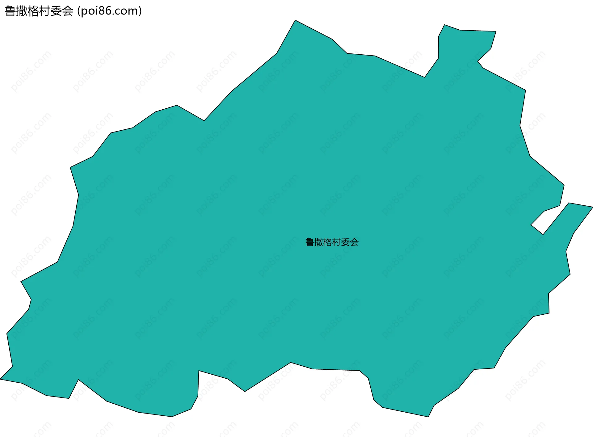 鲁撒格村委会边界地图