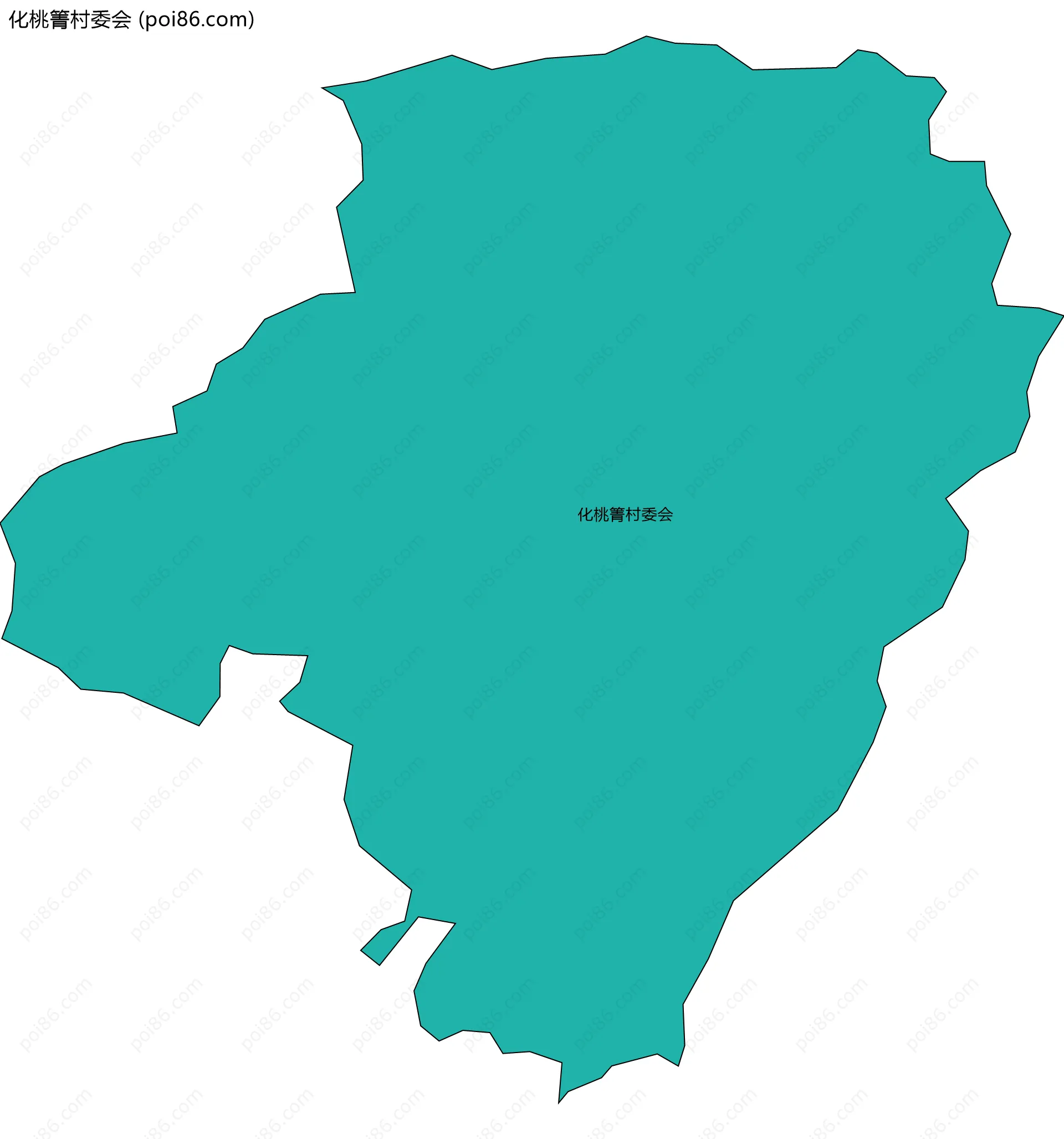 化桃箐村委会边界地图