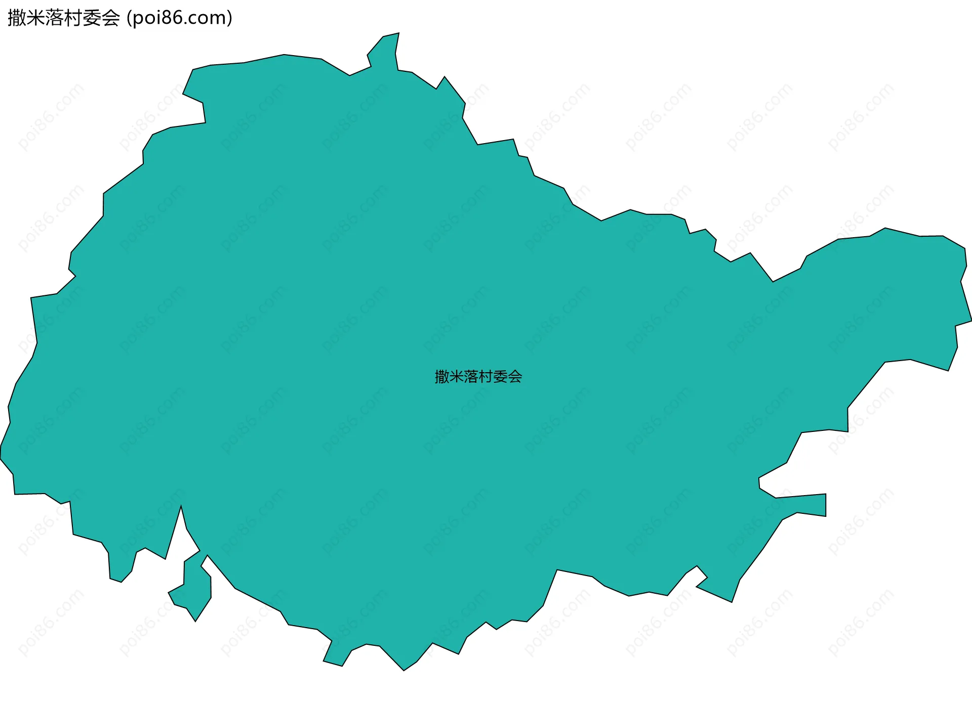 撒米落村委会边界地图