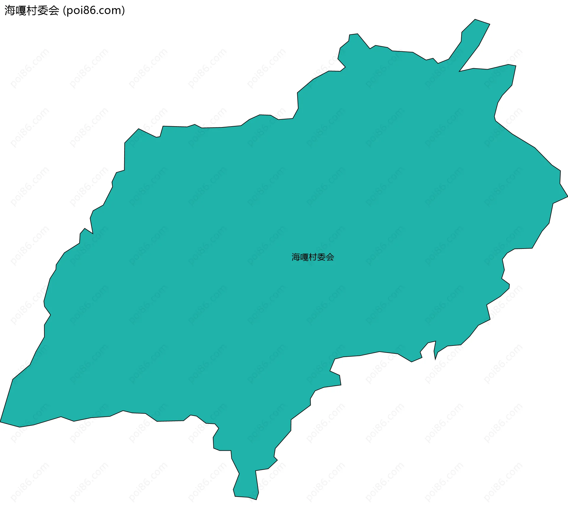 海嘎村委会边界地图