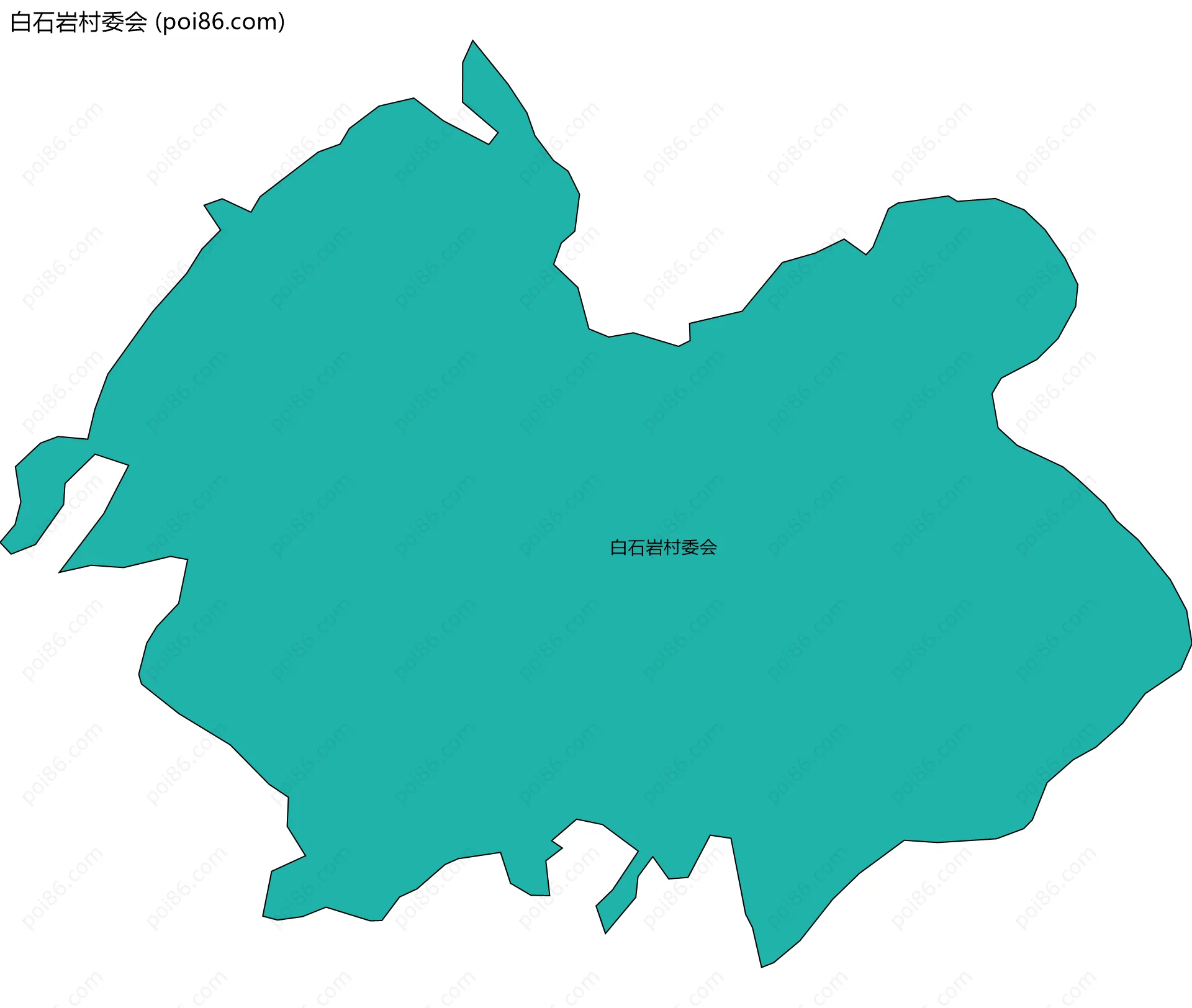 白石岩村委会边界地图