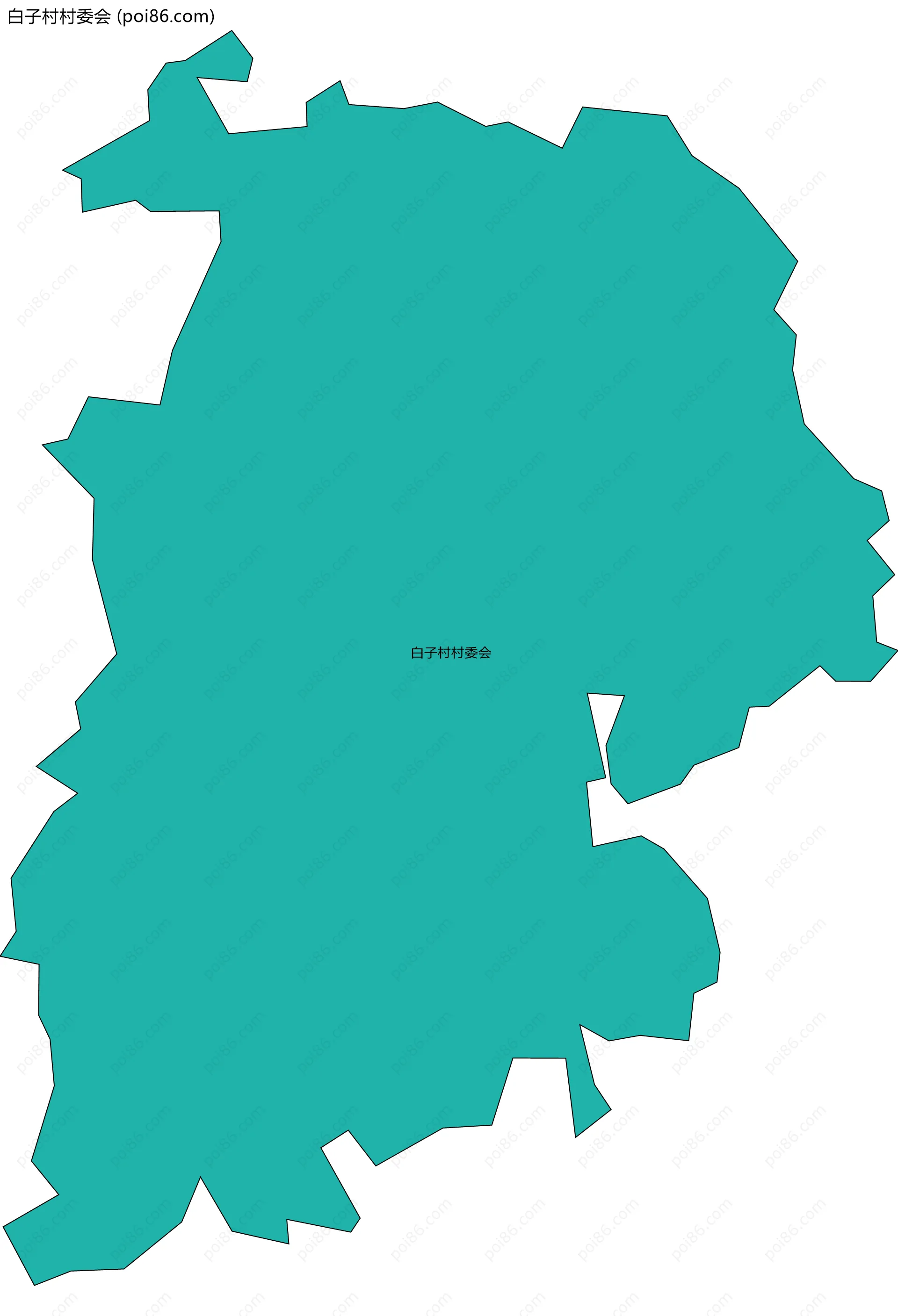 白子村村委会边界地图