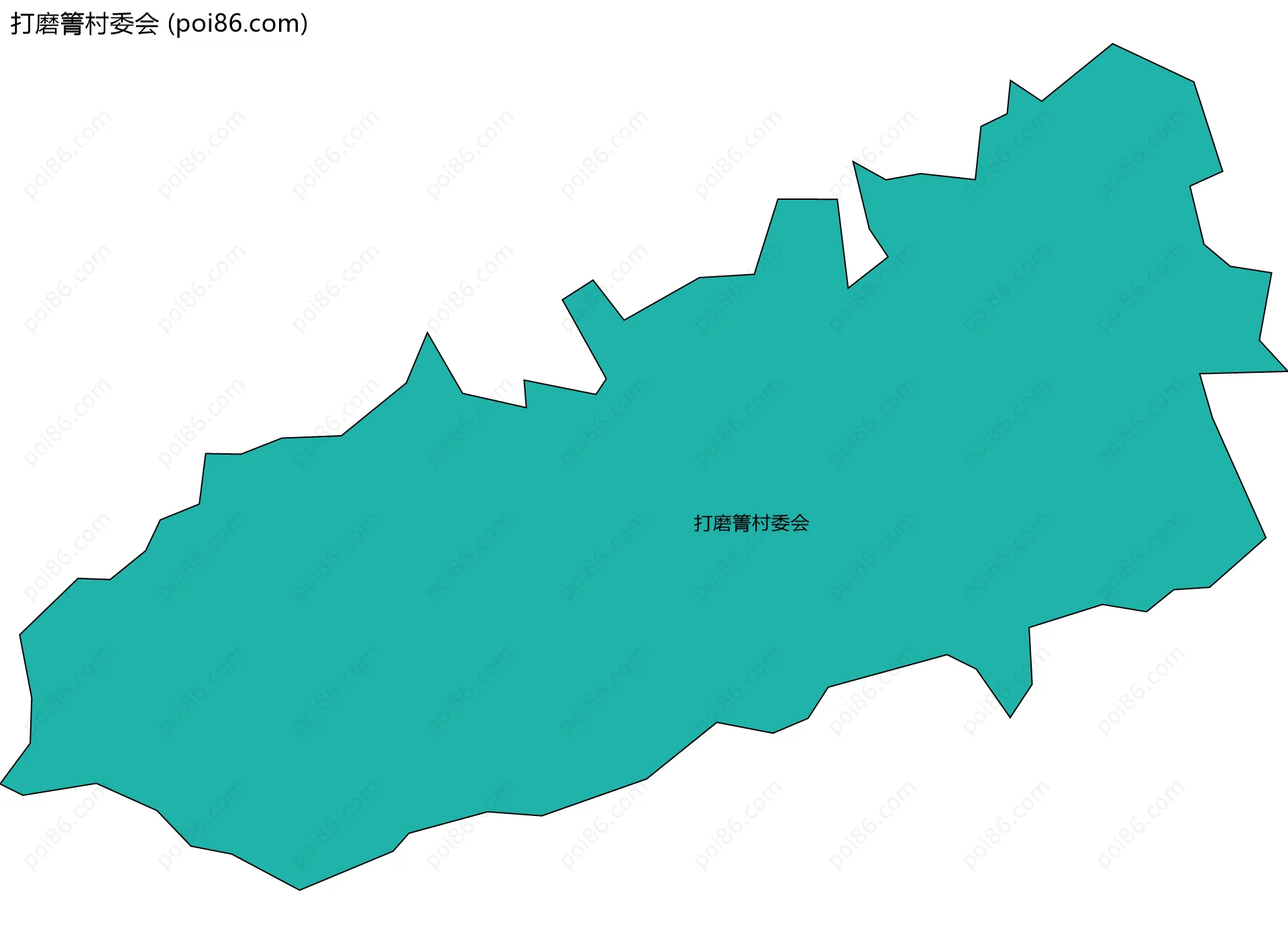 打磨箐村委会边界地图