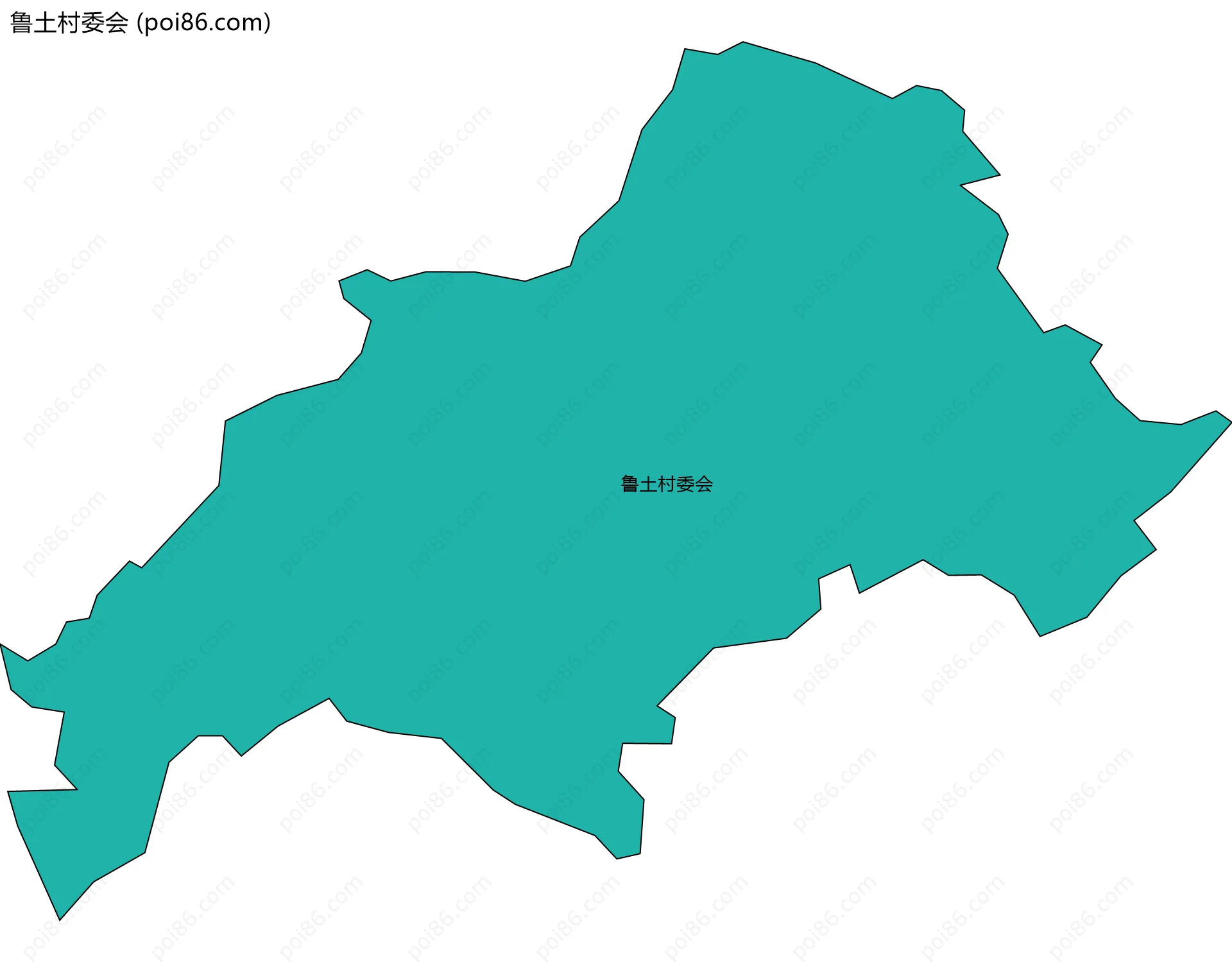 鲁土村委会边界地图