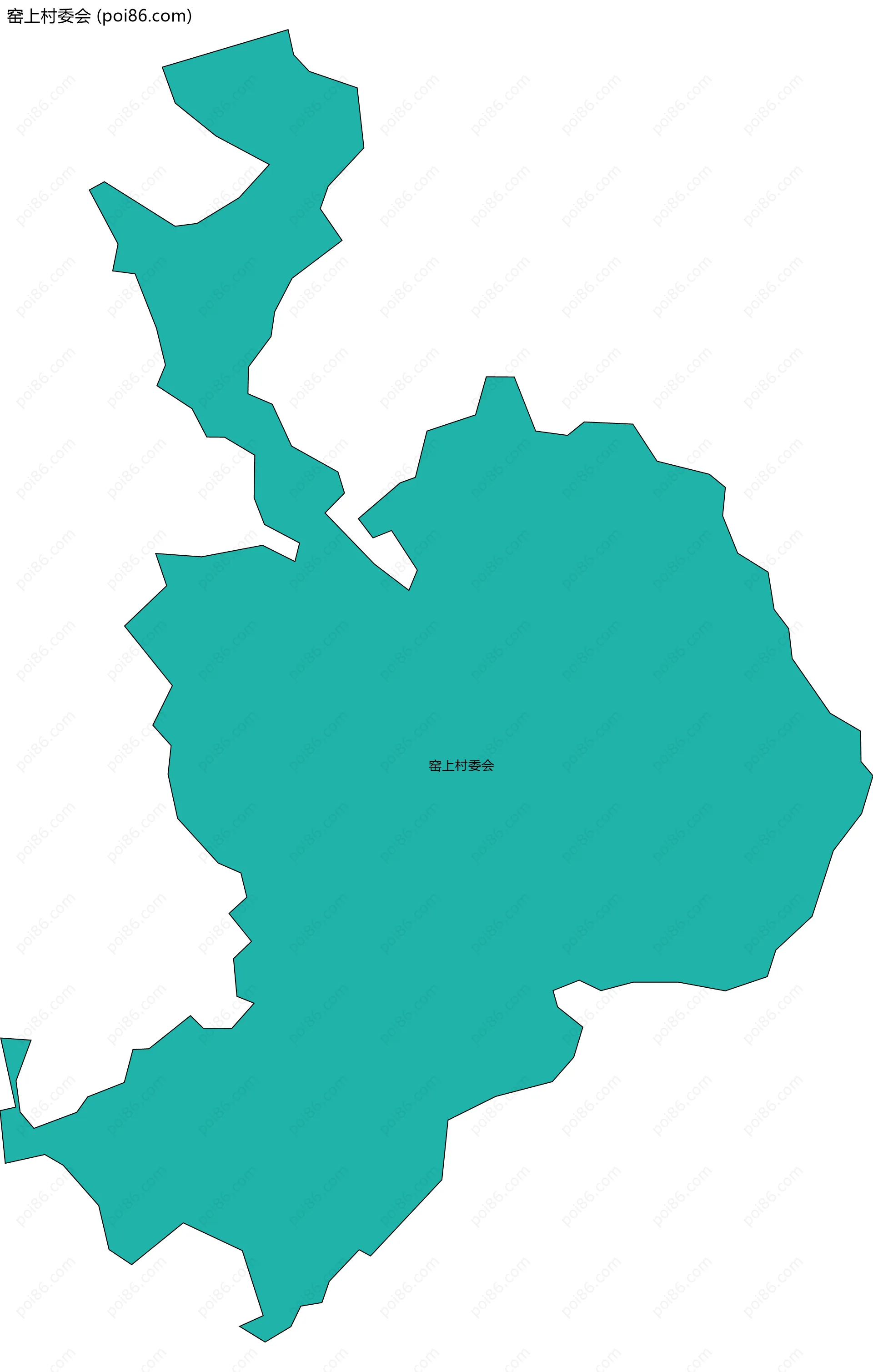 窑上村委会边界地图