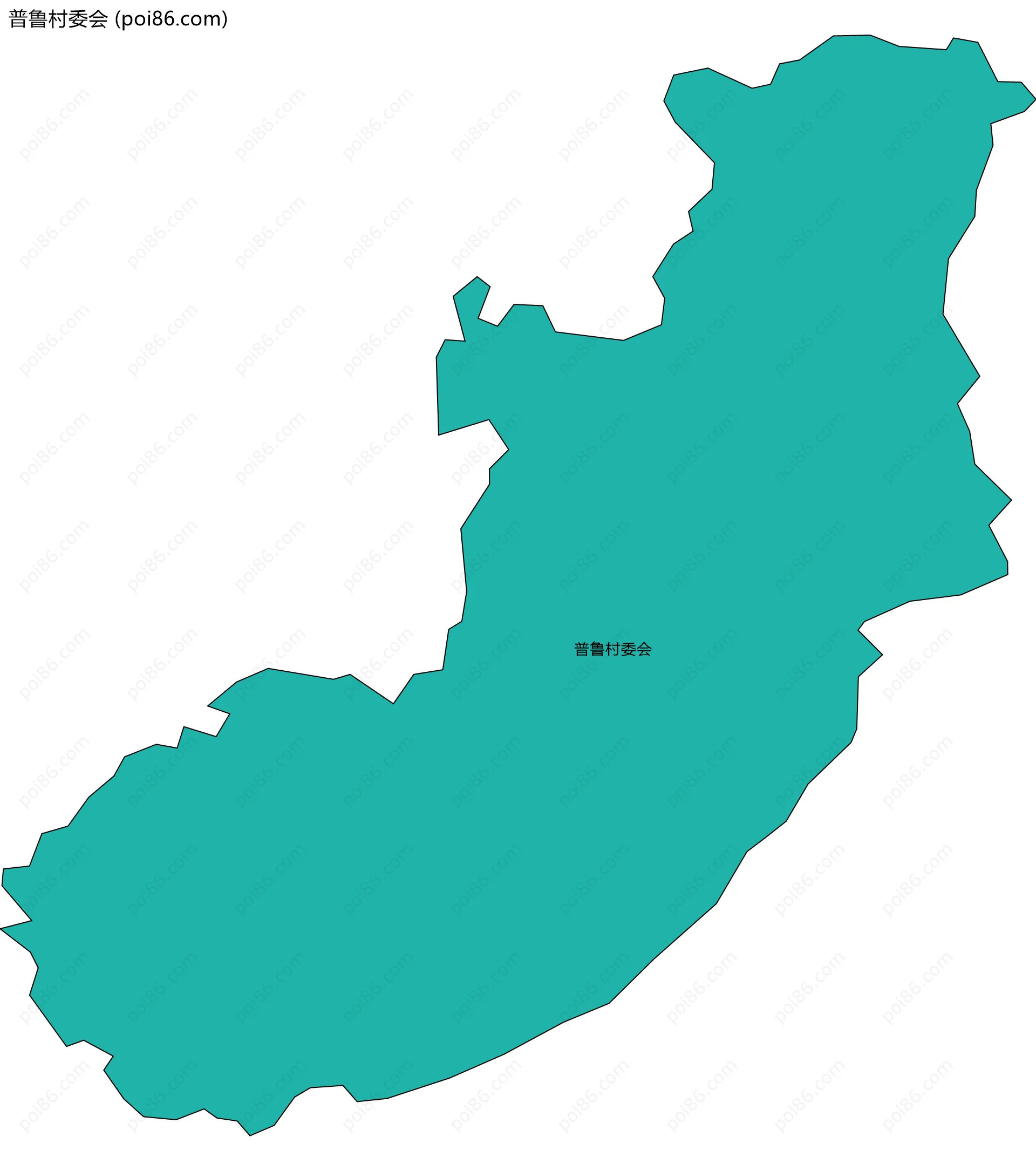 普鲁村委会边界地图