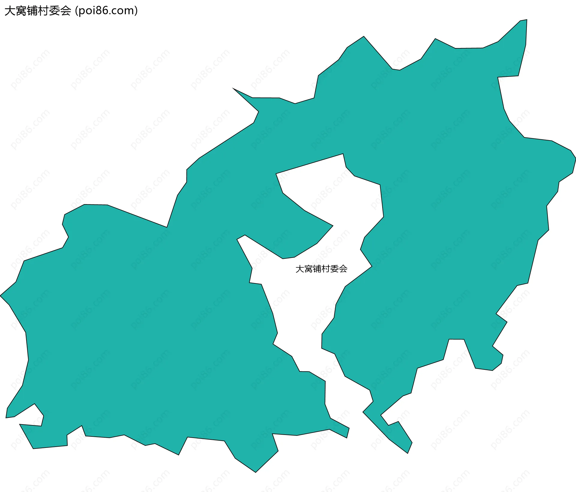 大窝铺村委会边界地图