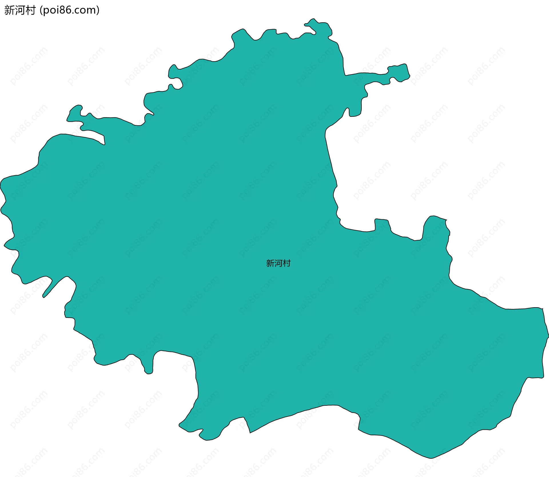 新河村边界地图