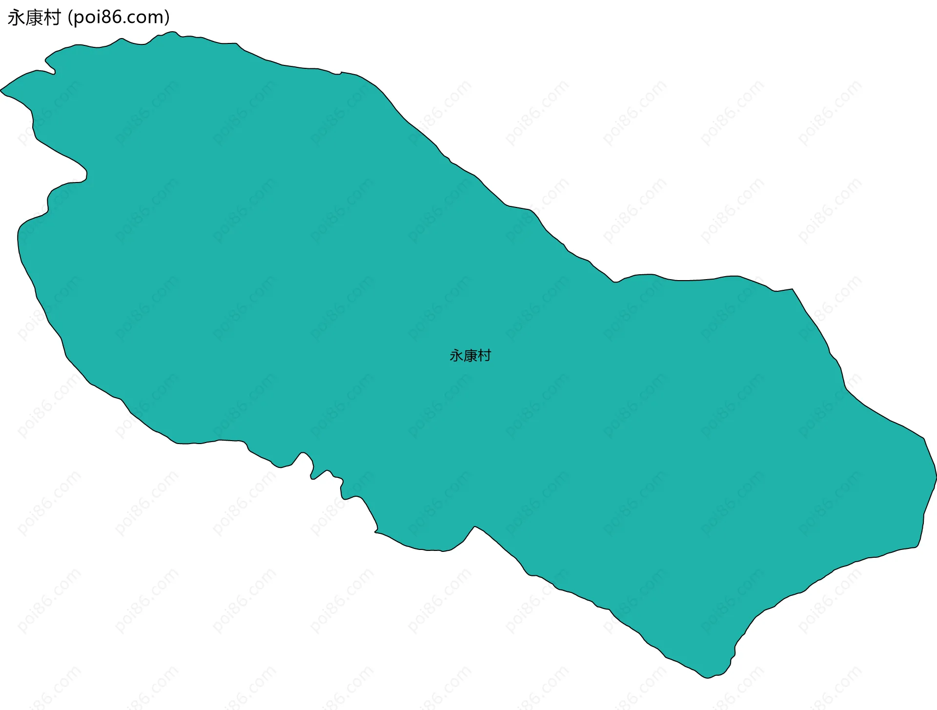 永康村边界地图