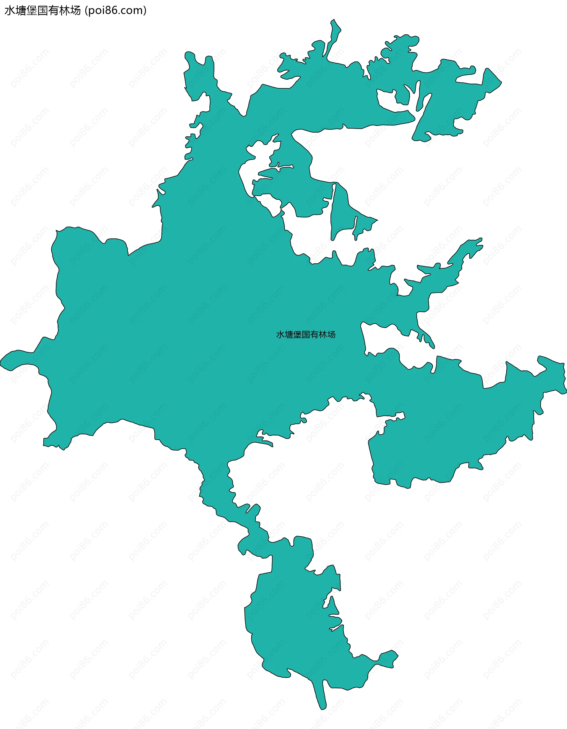 水塘堡国有林场边界地图