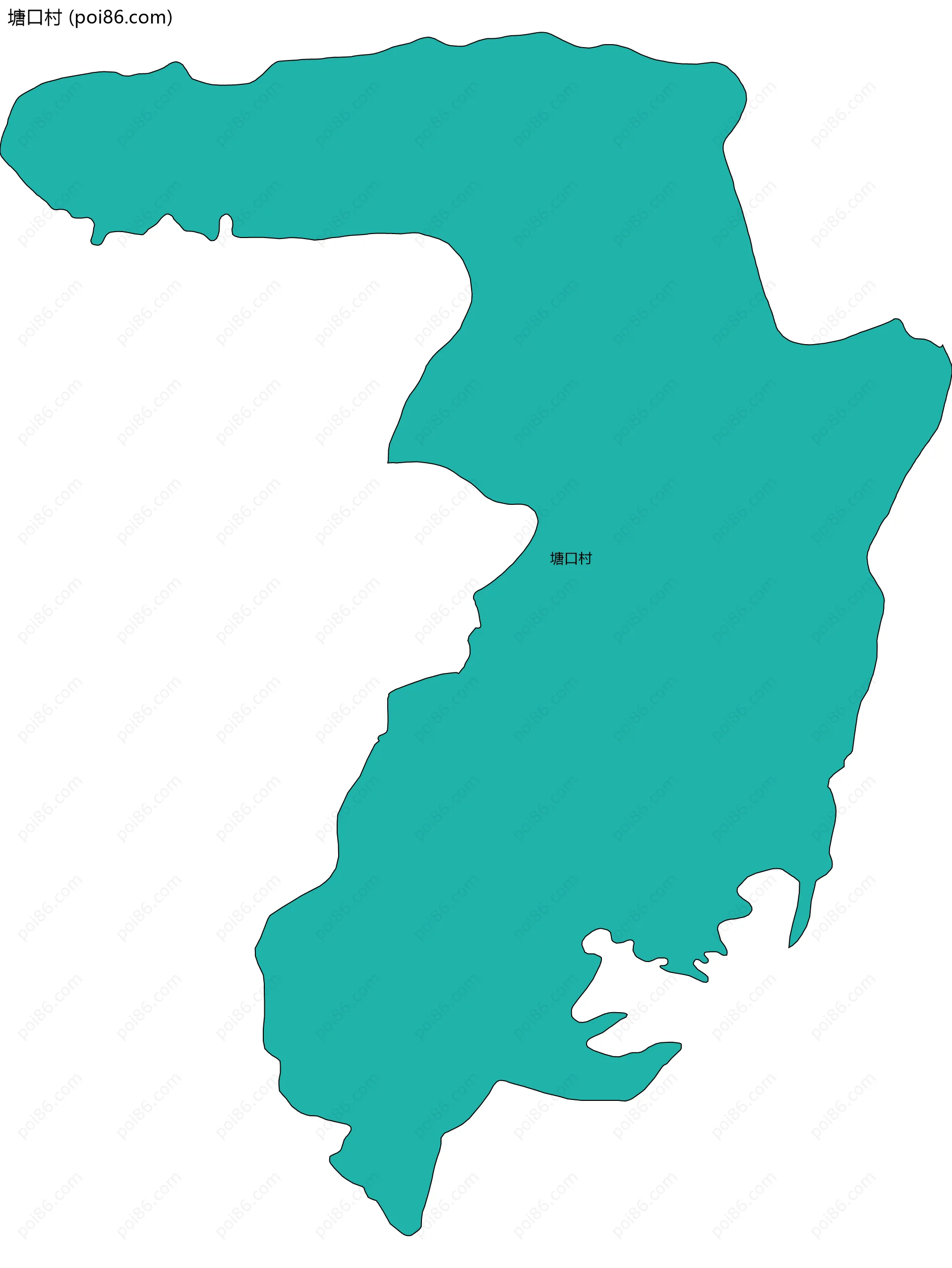 塘口村边界地图