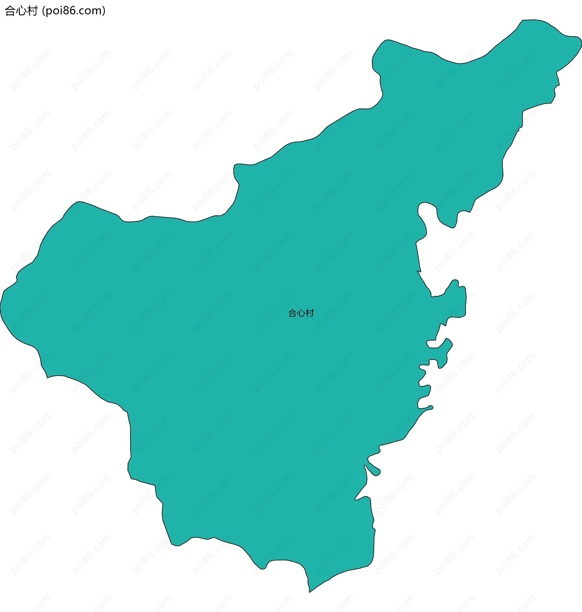 合心村边界地图