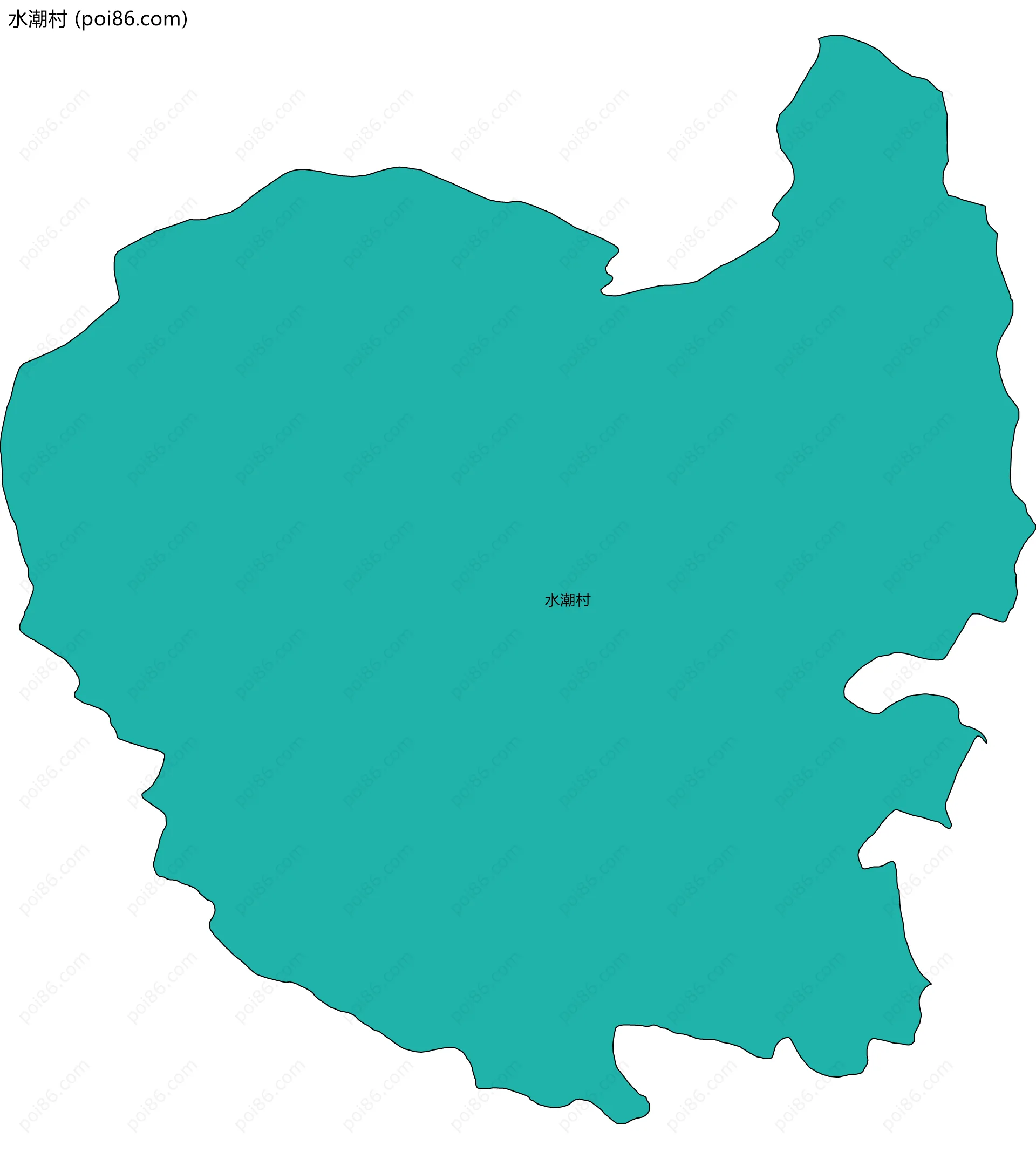 水潮村边界地图