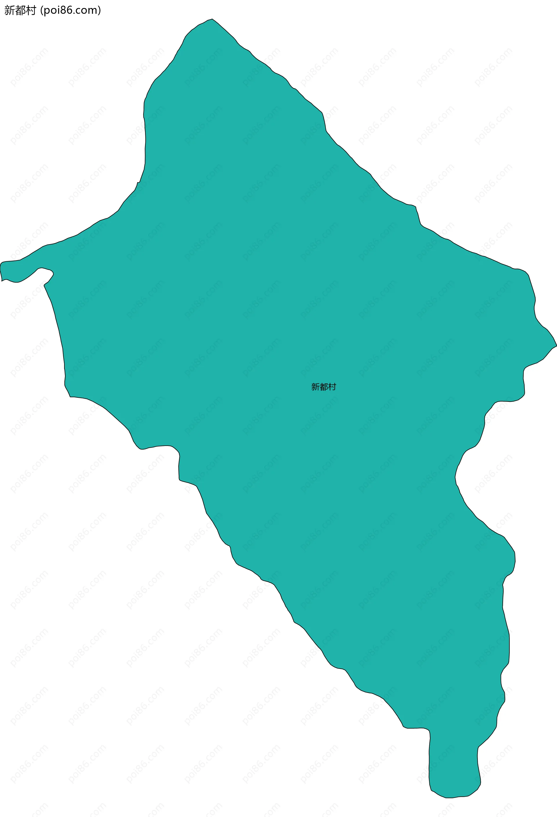 新都村边界地图