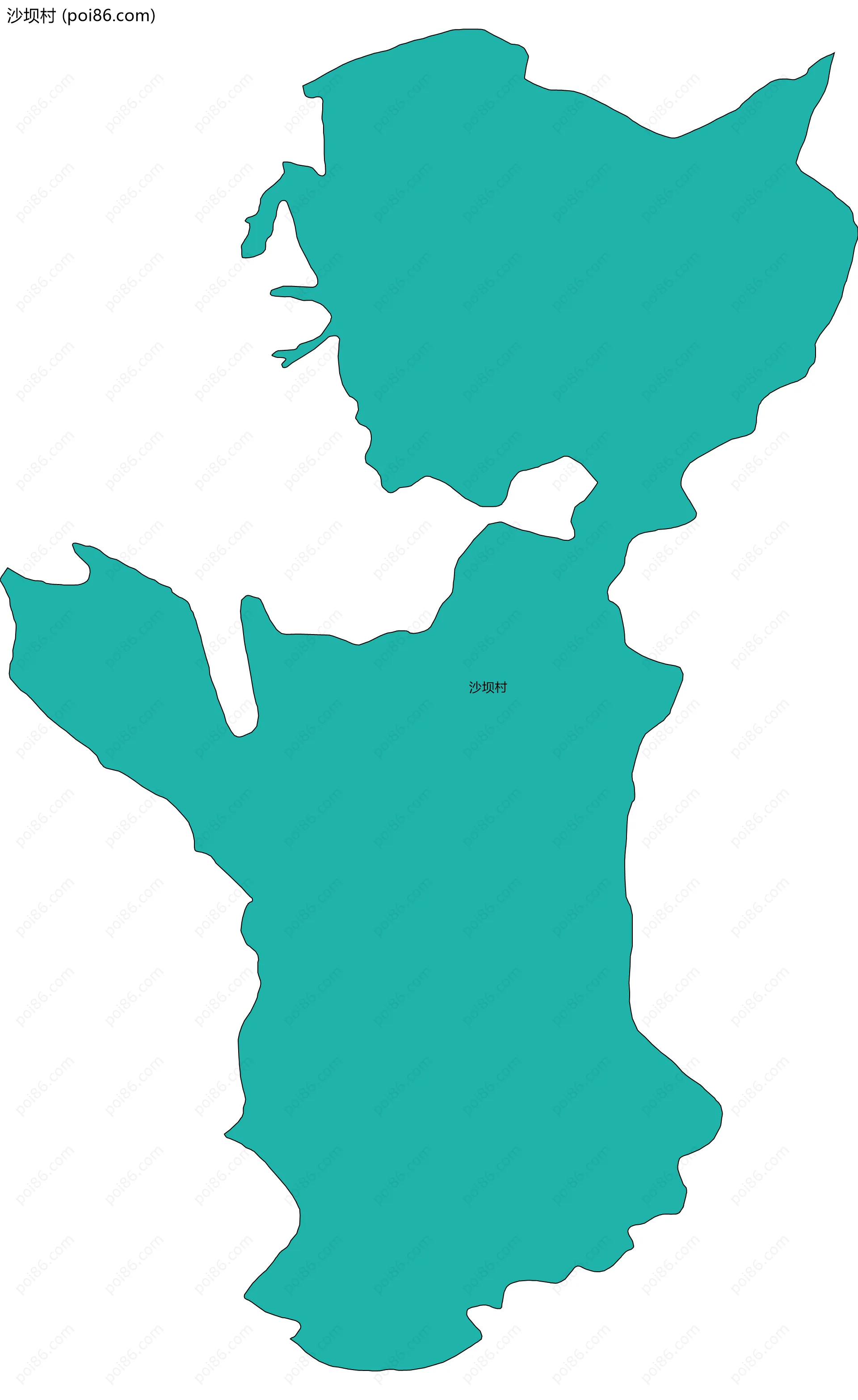 沙坝村边界地图