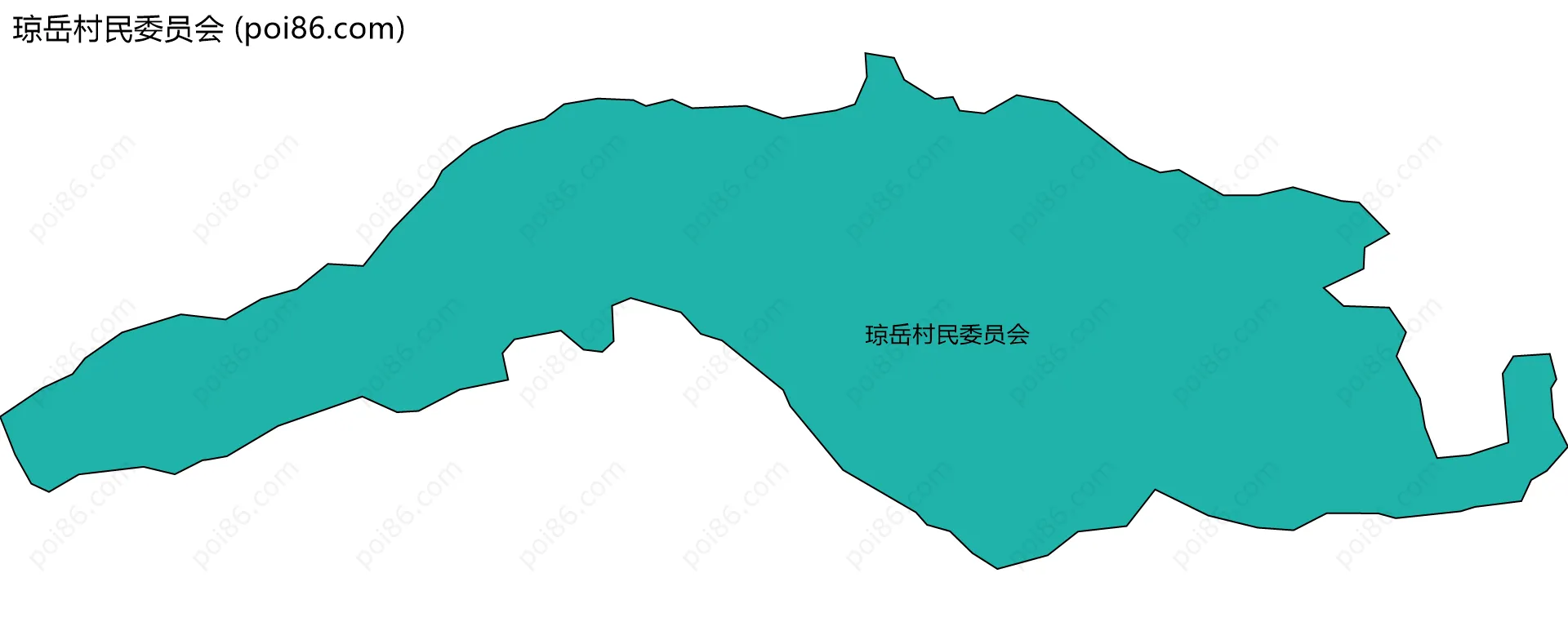 琼岳村民委员会边界地图