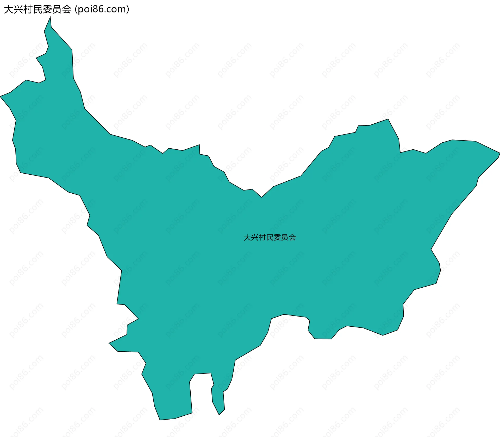 大兴村民委员会边界地图