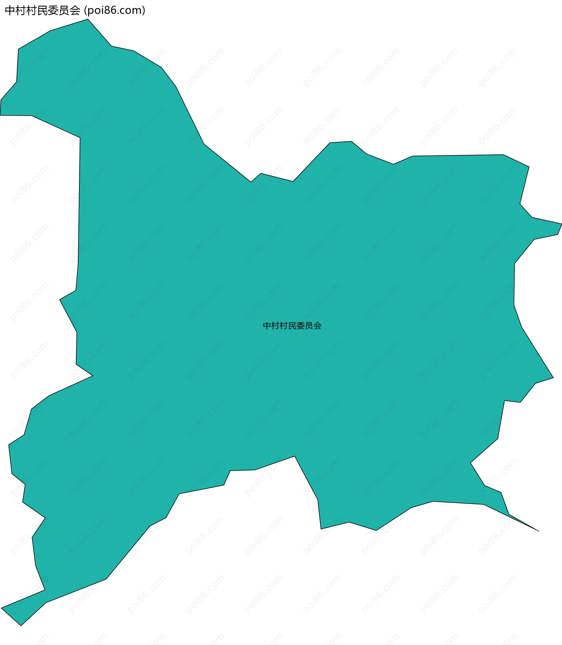 中村村民委员会边界地图