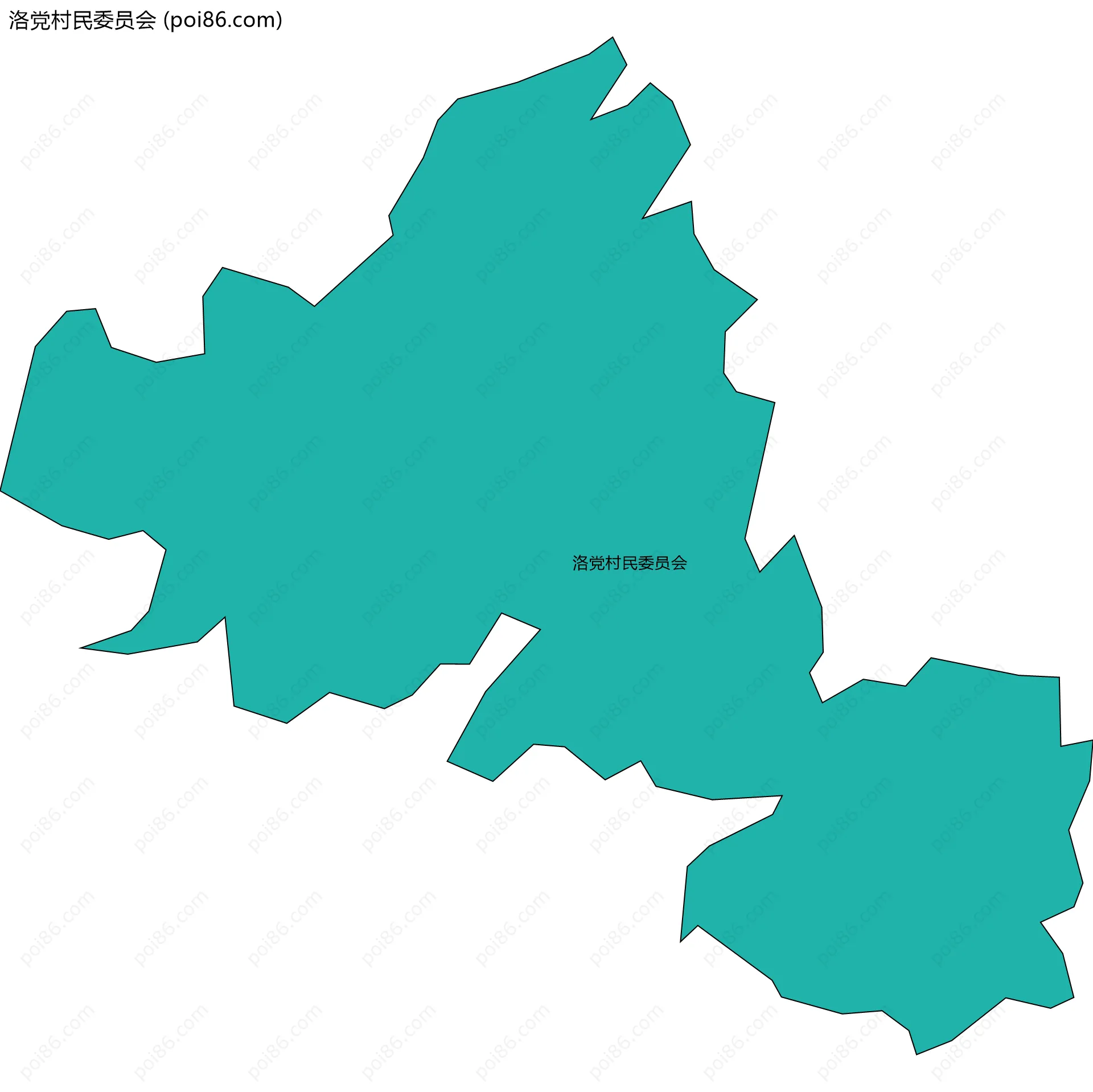 洛党村民委员会边界地图