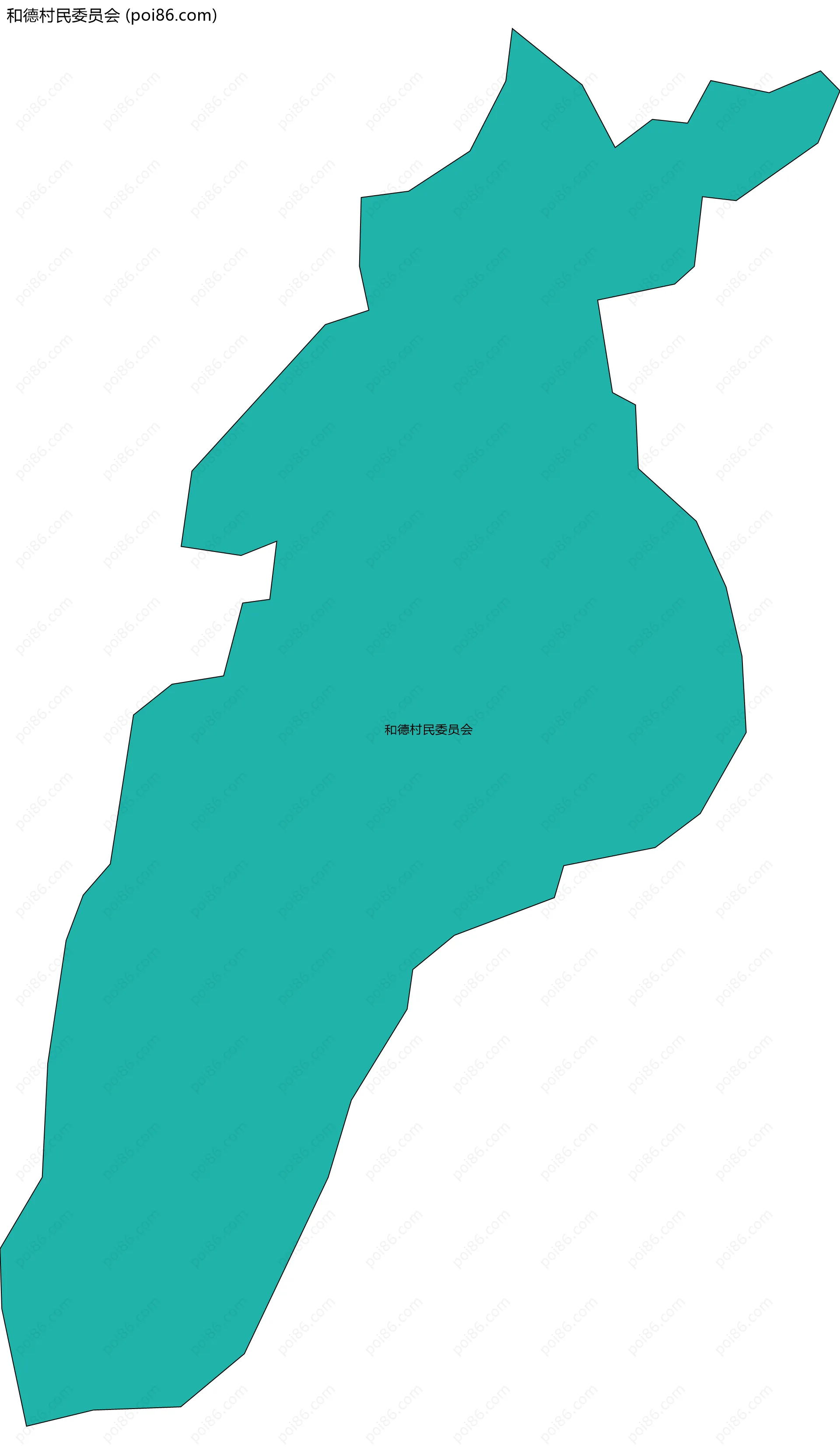 和德村民委员会边界地图