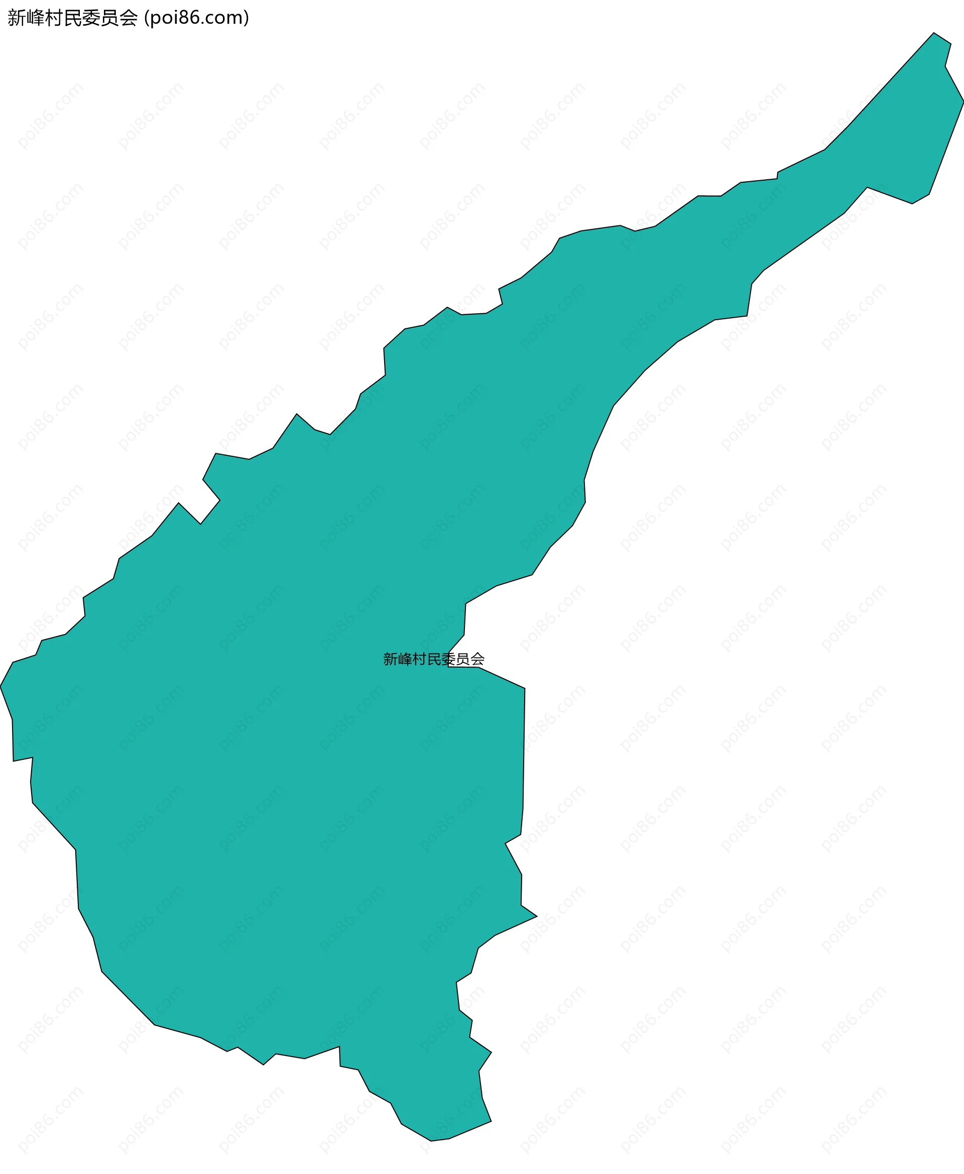 新峰村民委员会边界地图