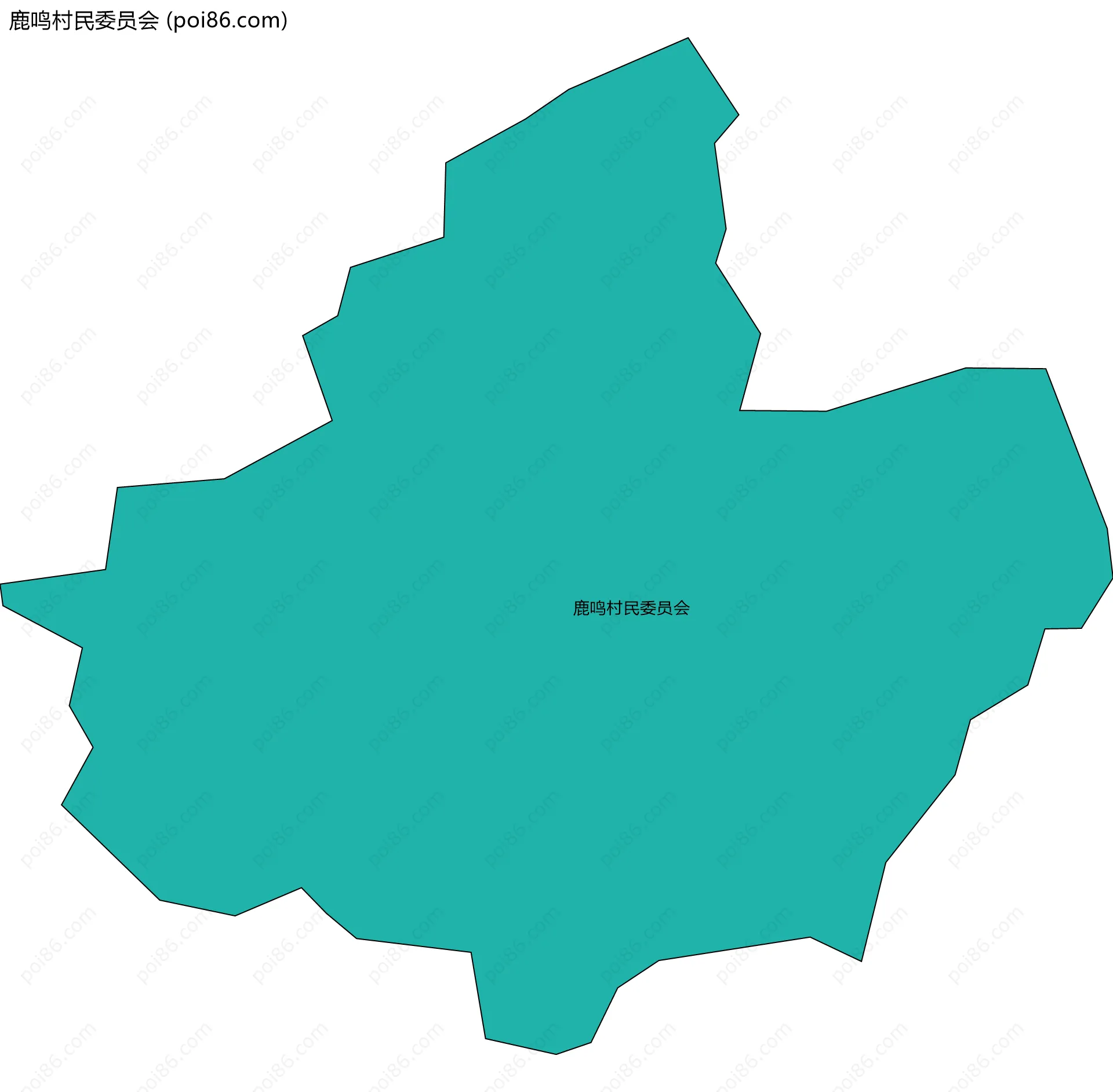 鹿鸣村民委员会边界地图