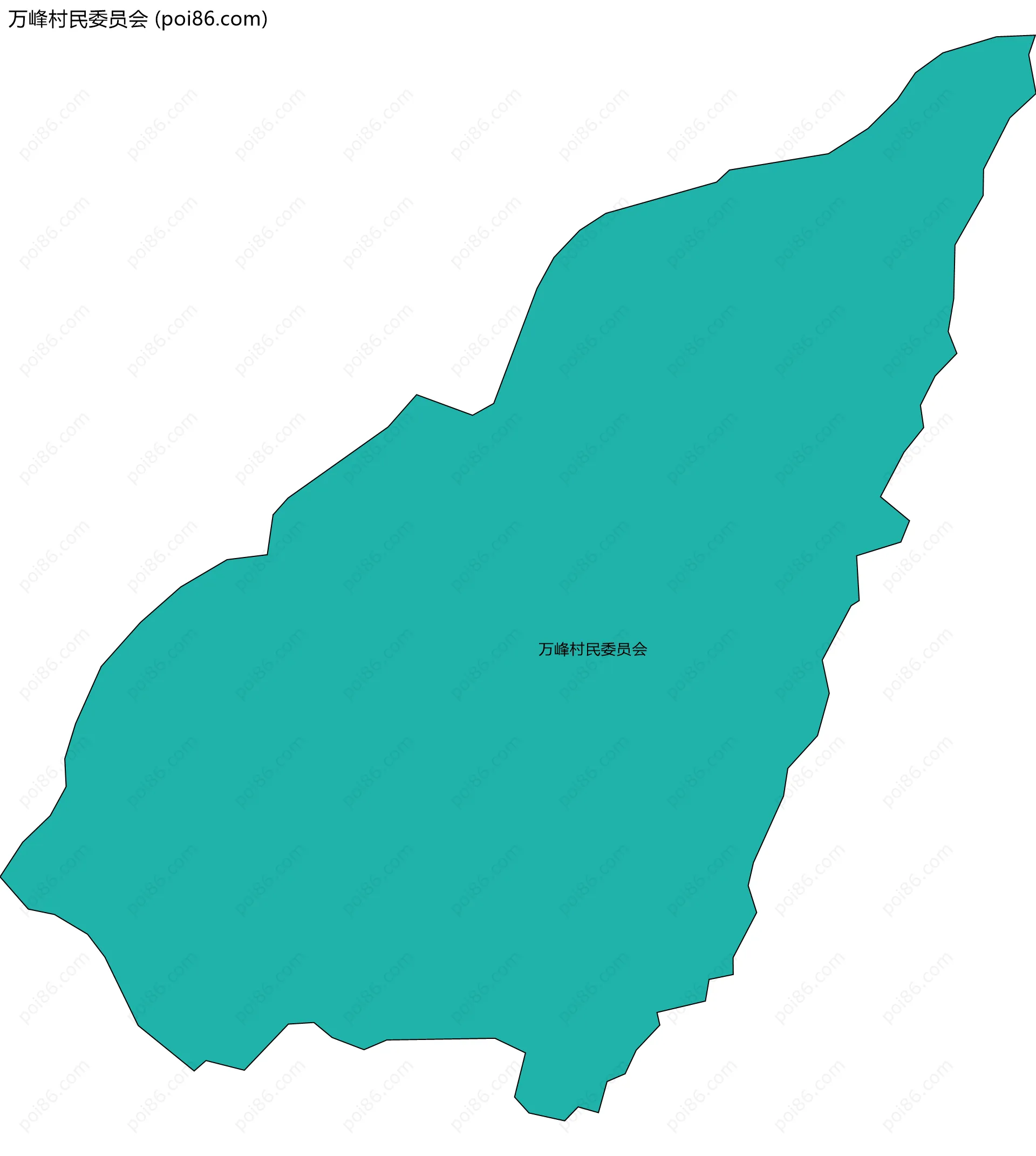 万峰村民委员会边界地图