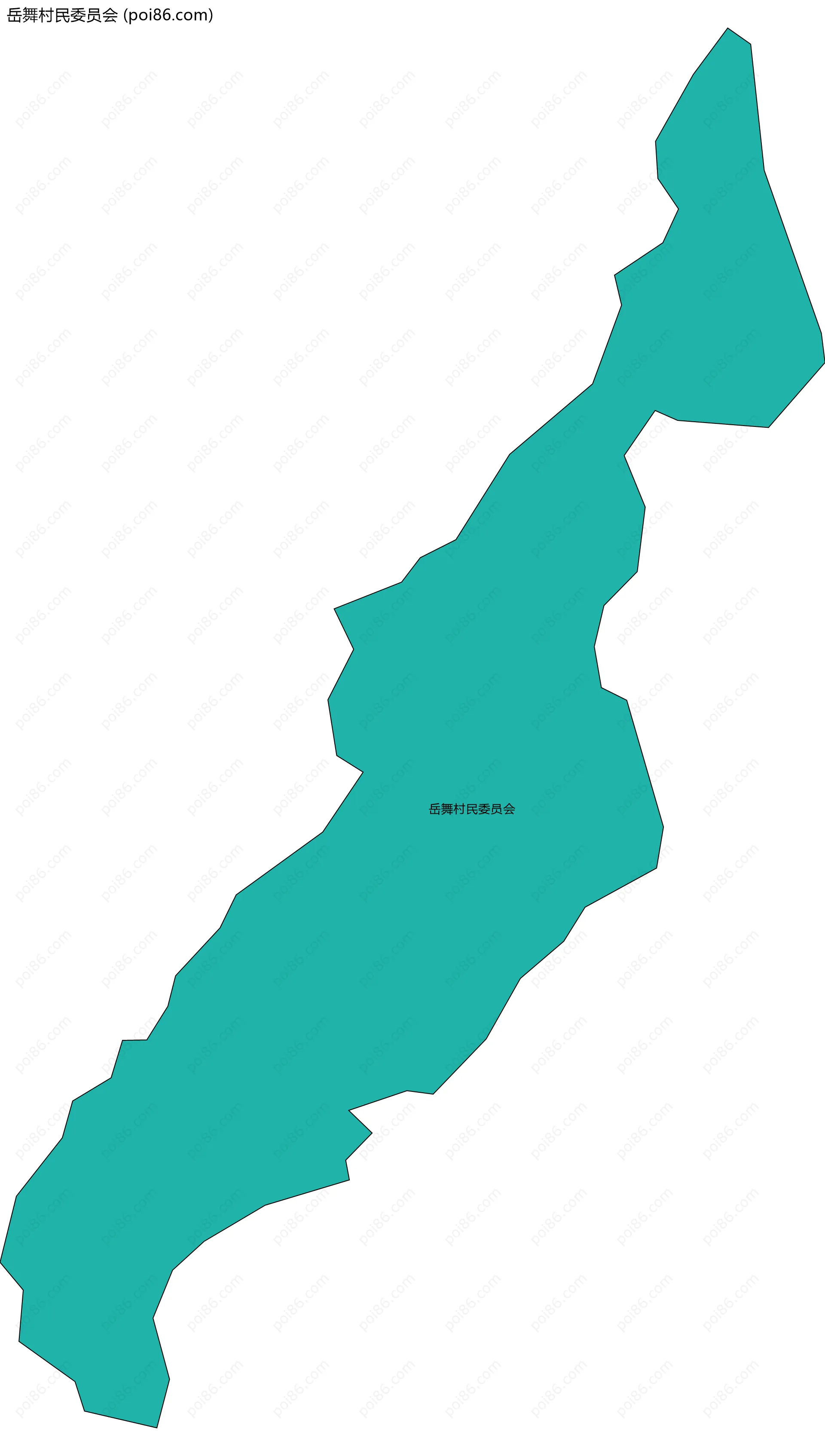 岳舞村民委员会边界地图