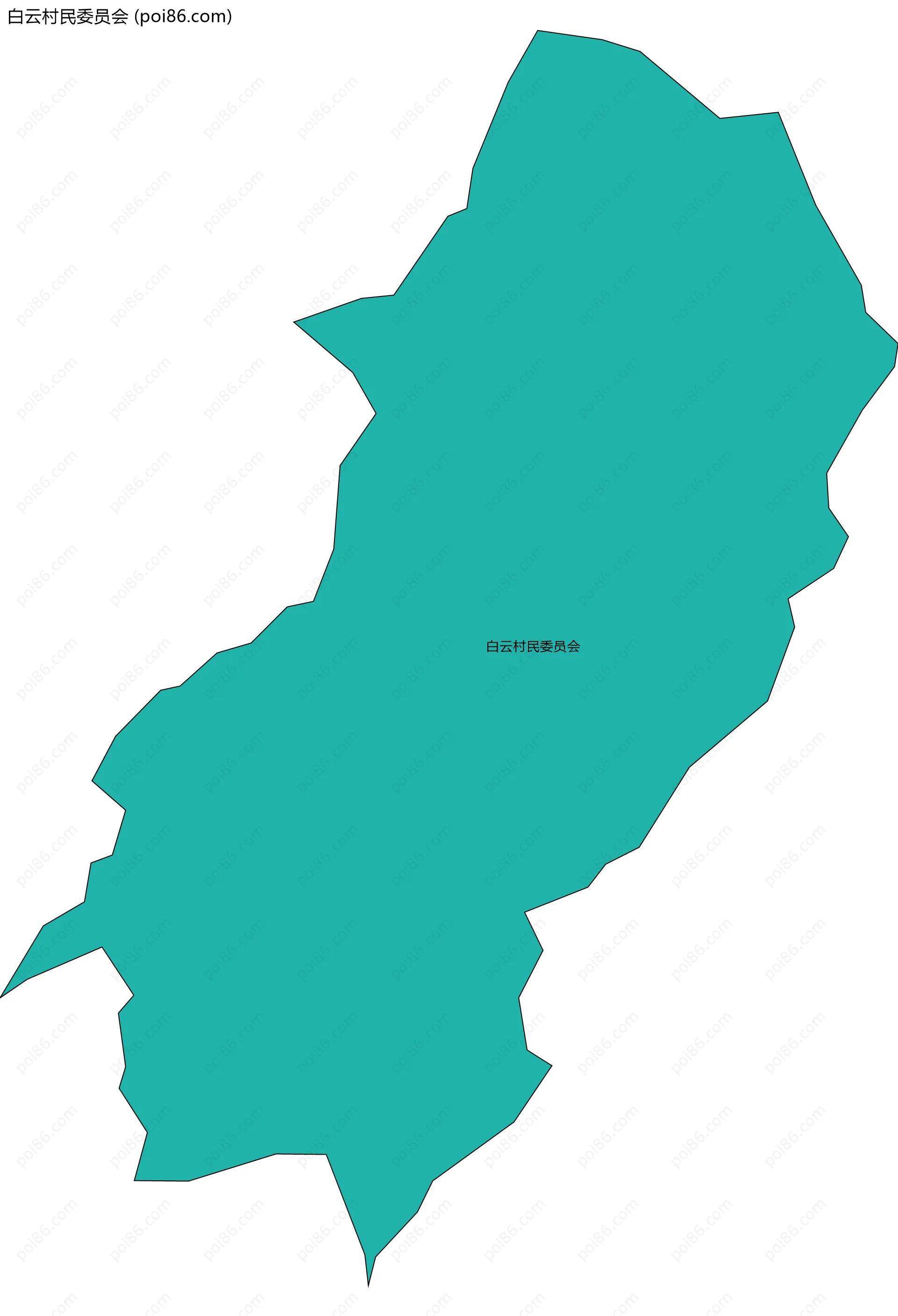 白云村民委员会边界地图