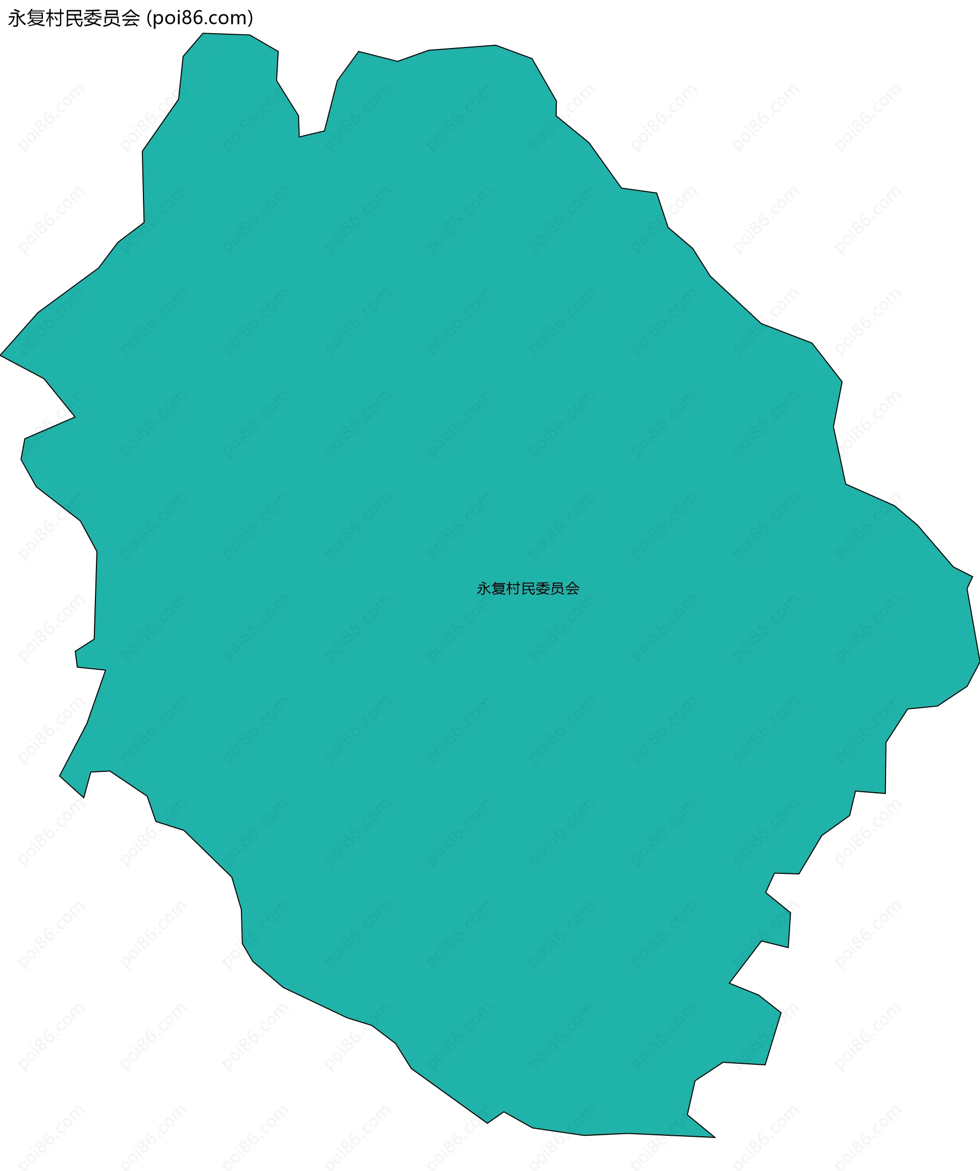 永复村民委员会边界地图