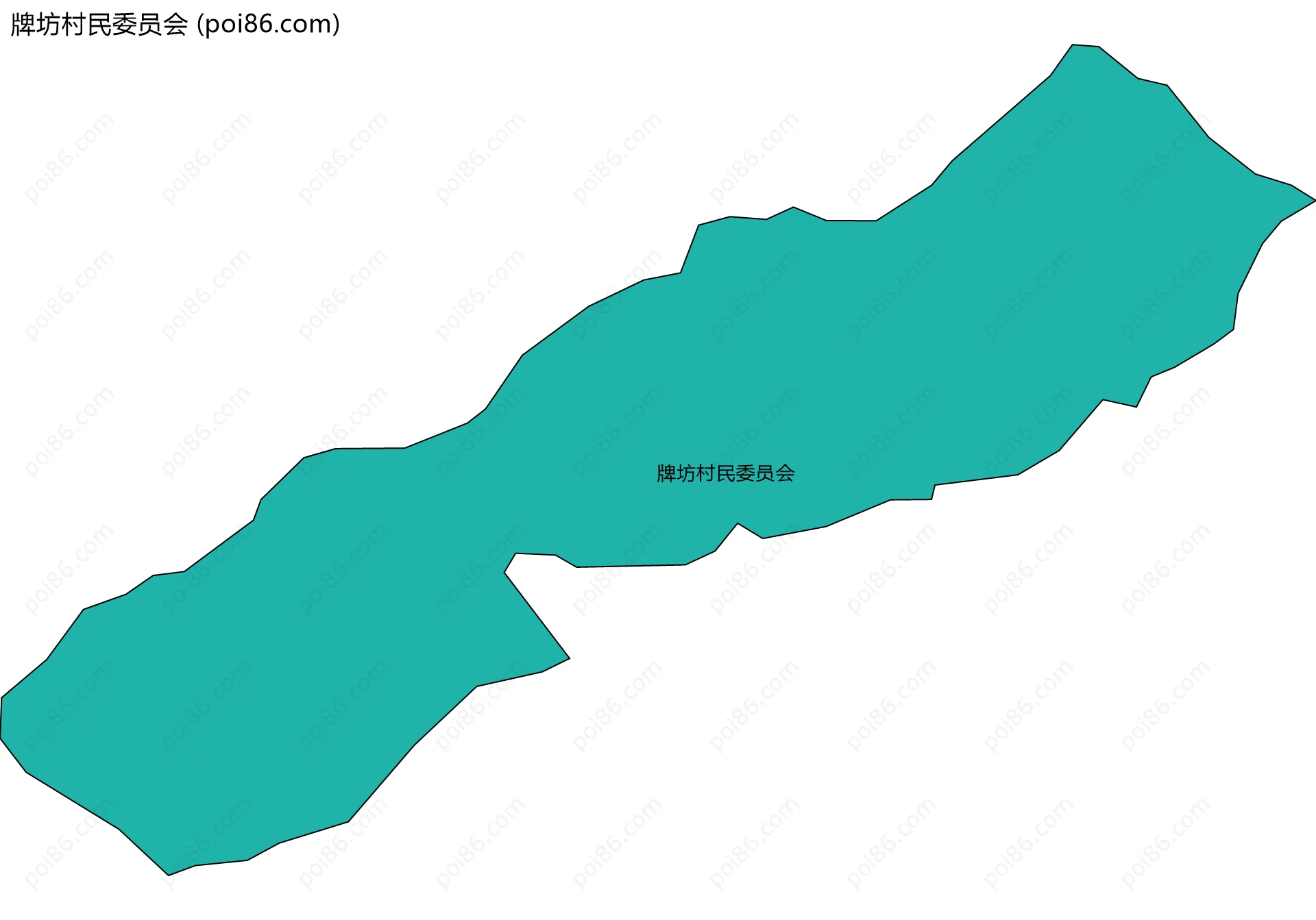 牌坊村民委员会边界地图