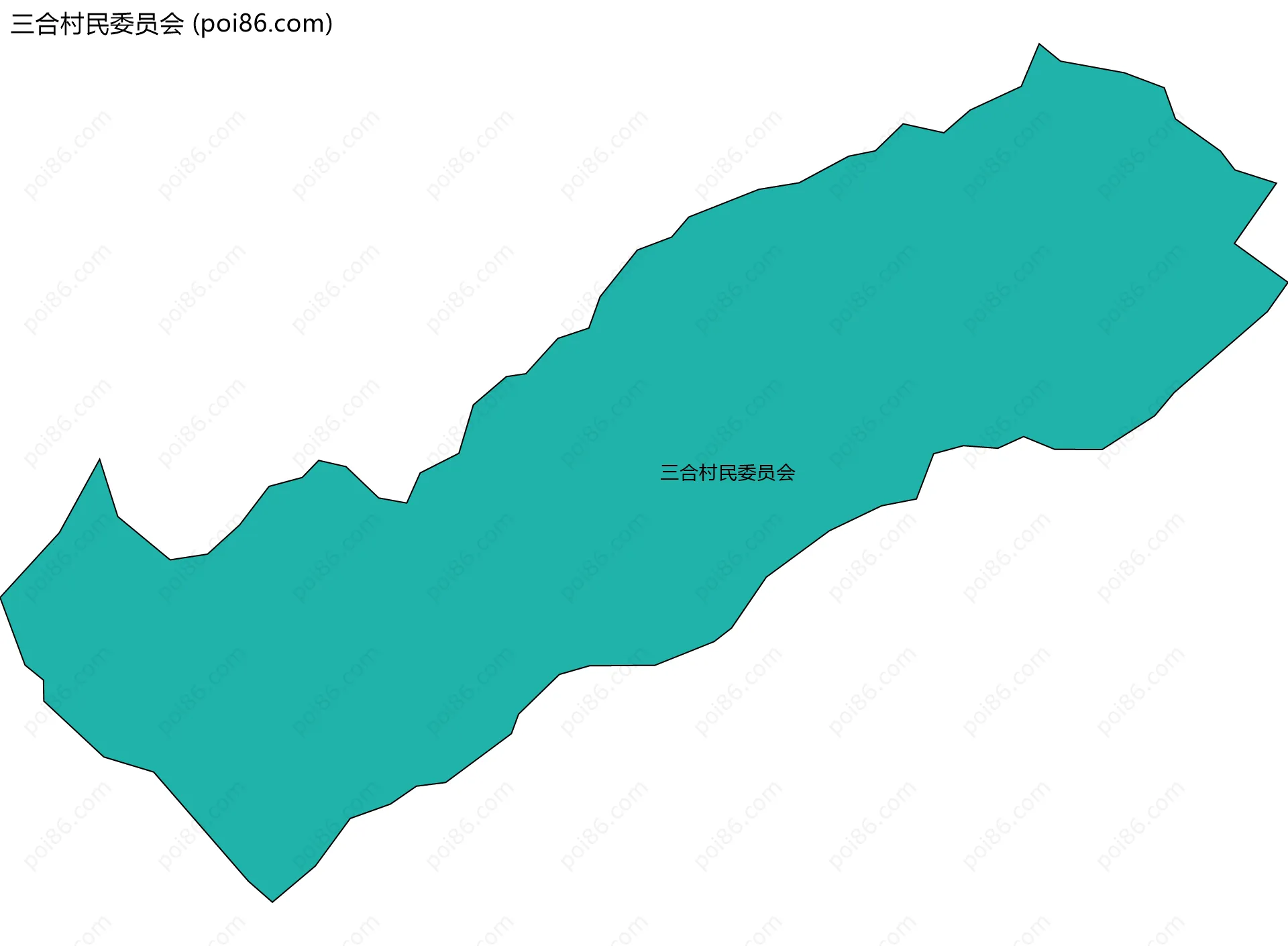 三合村民委员会边界地图
