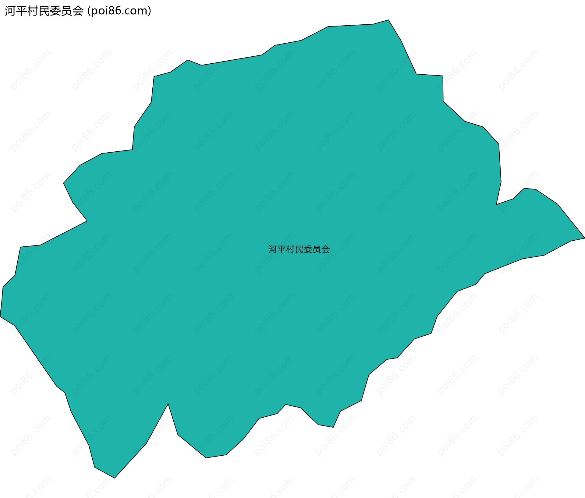 河平村民委员会边界地图