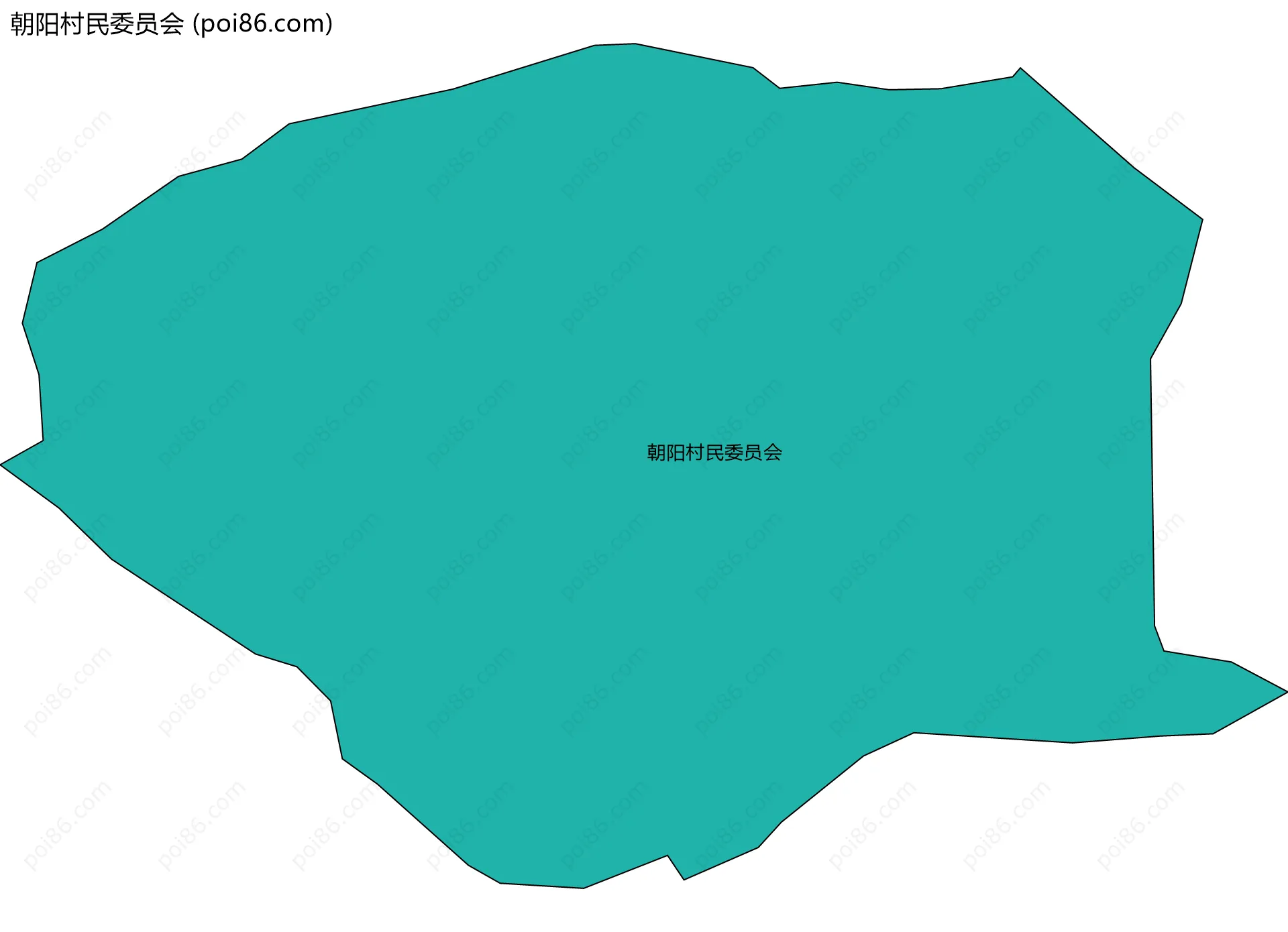 朝阳村民委员会边界地图