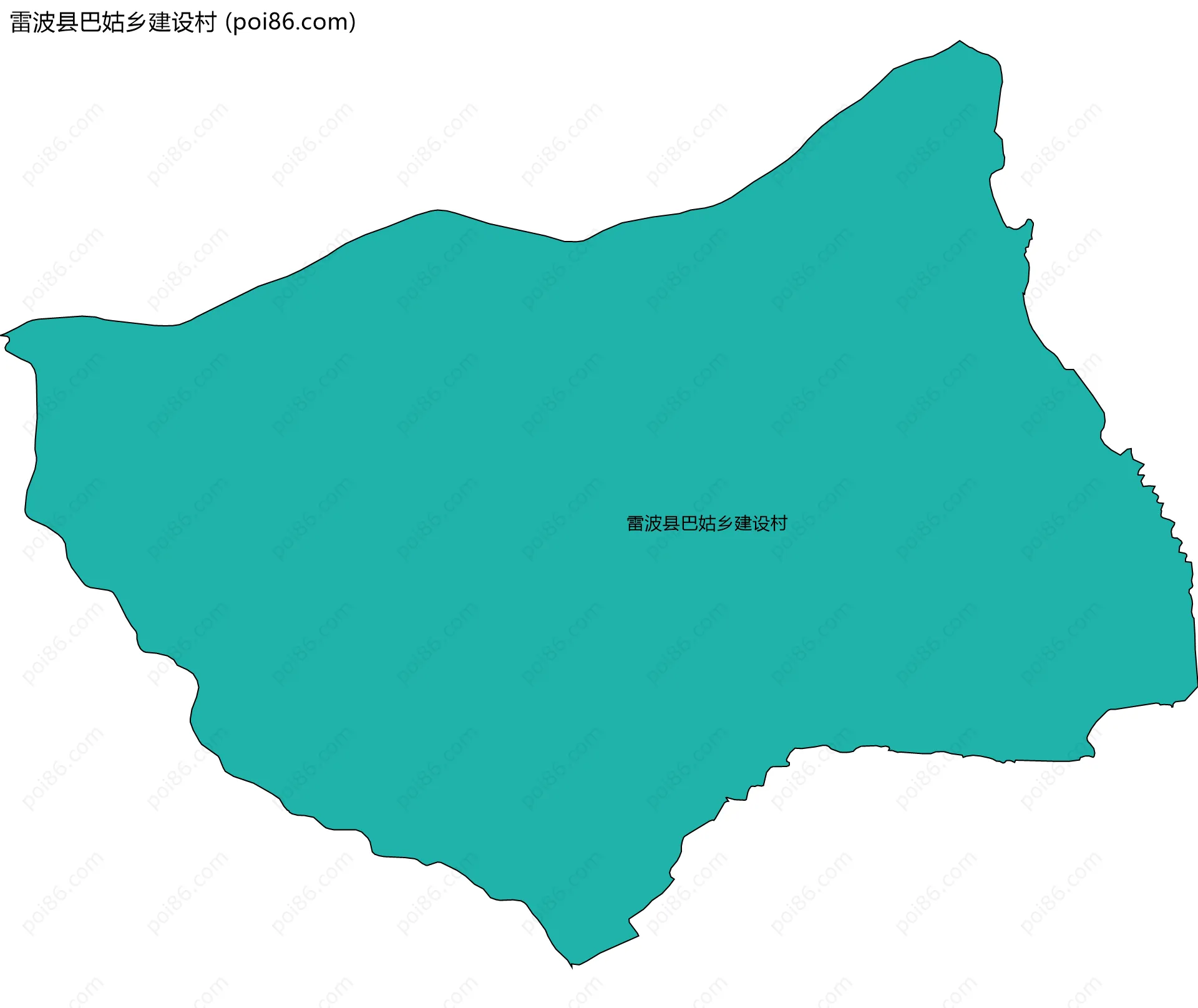 雷波县巴姑乡建设村边界地图