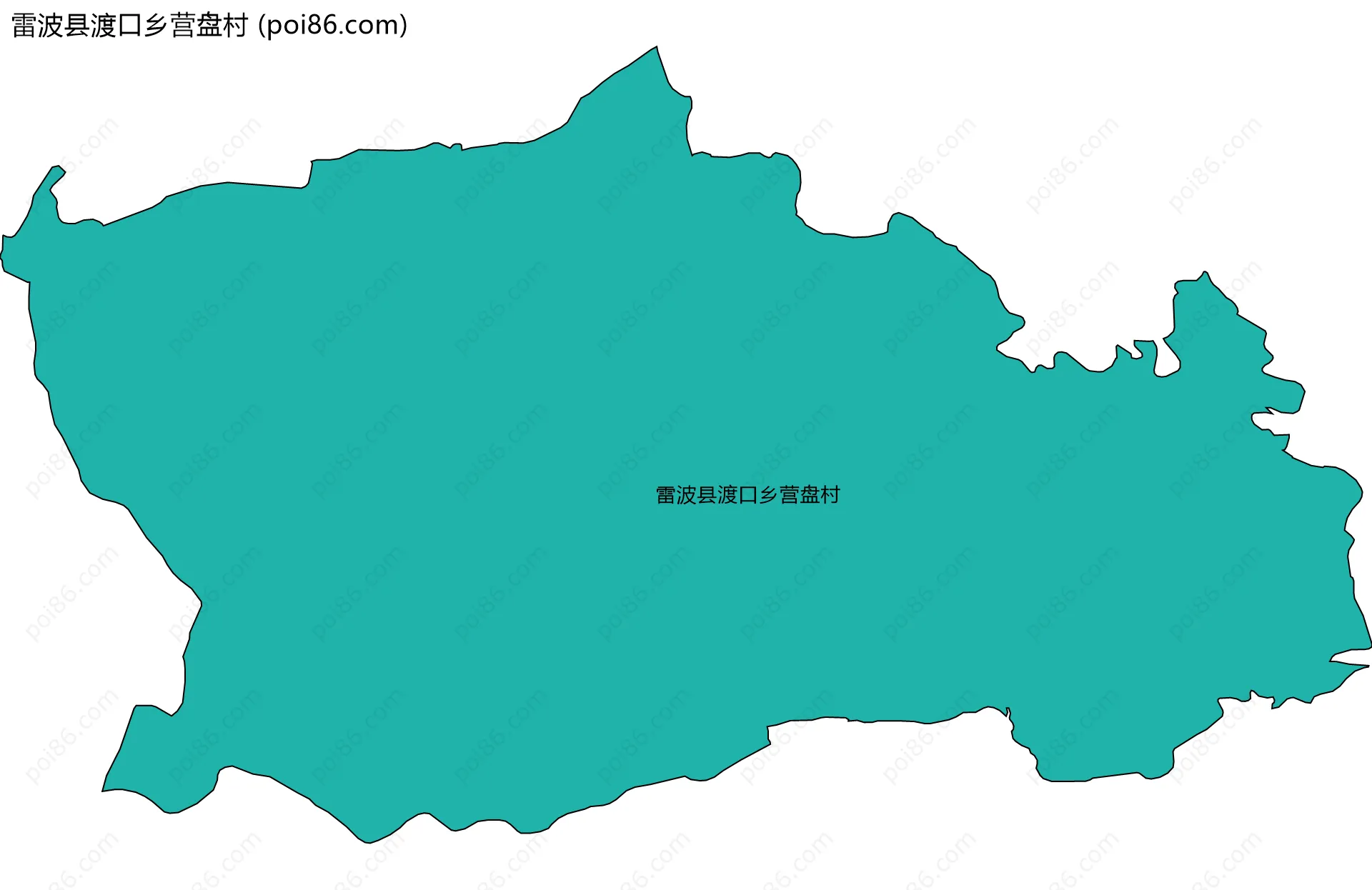 雷波县渡口乡营盘村边界地图
