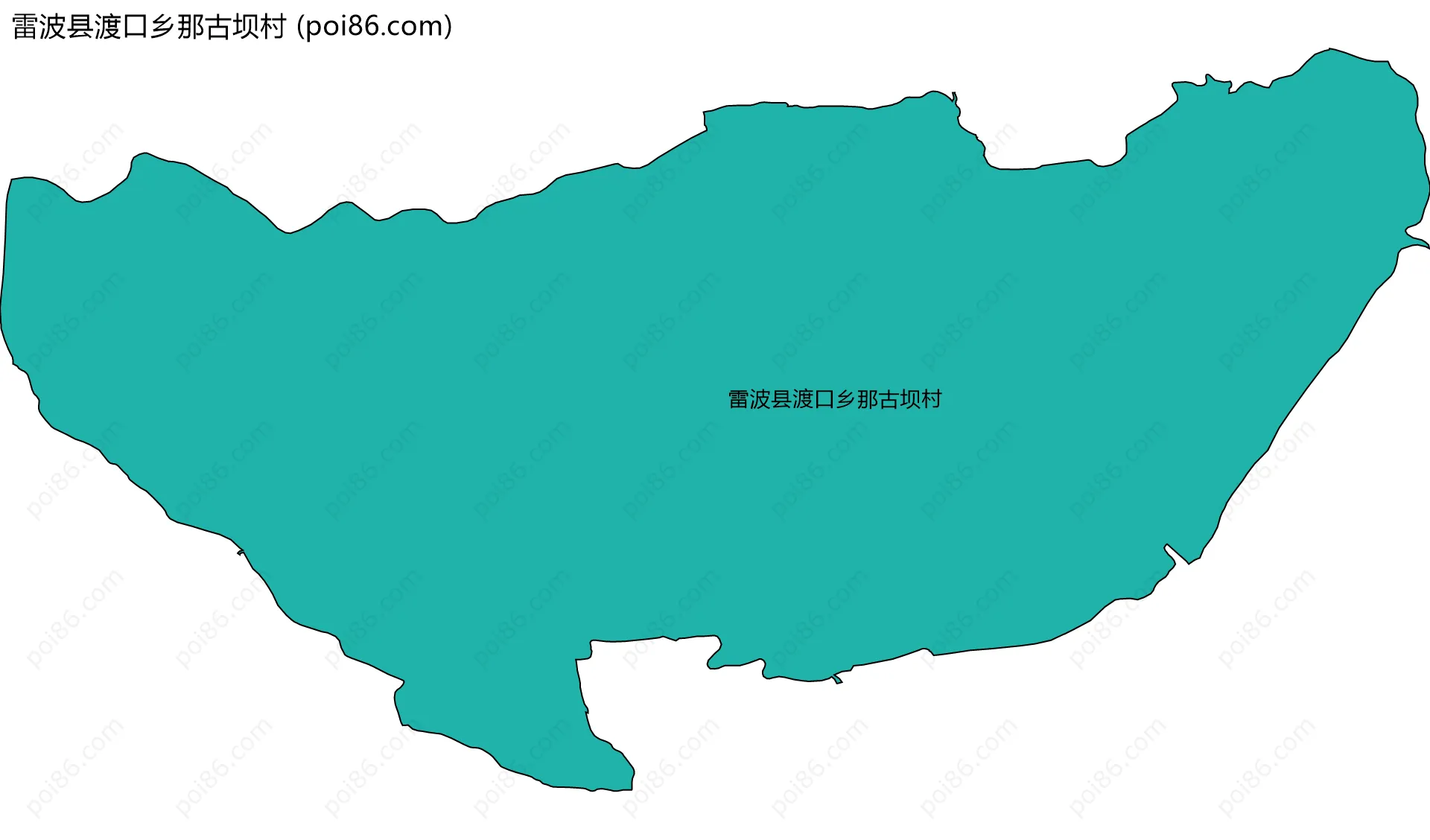 雷波县渡口乡那古坝村边界地图