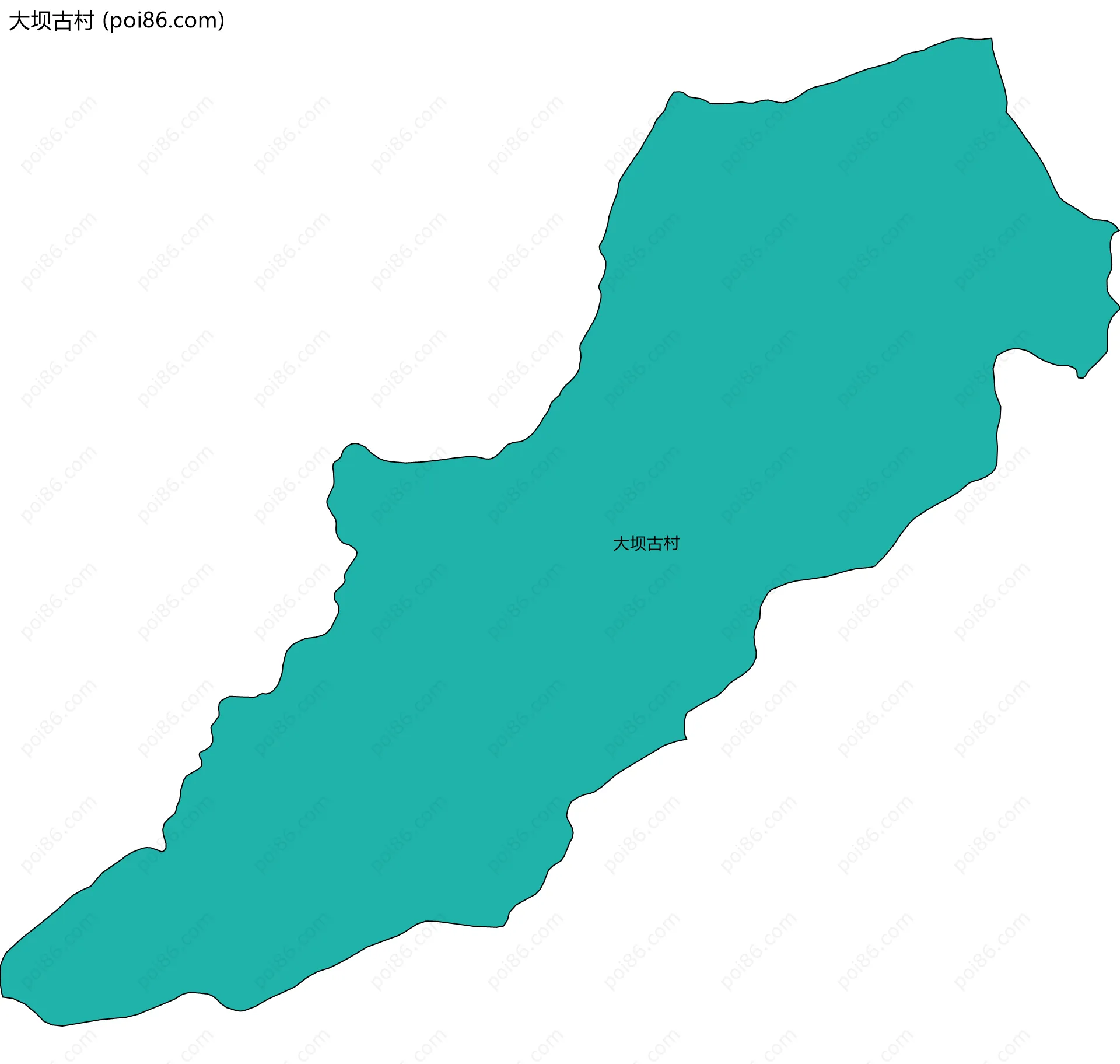 大坝古村边界地图