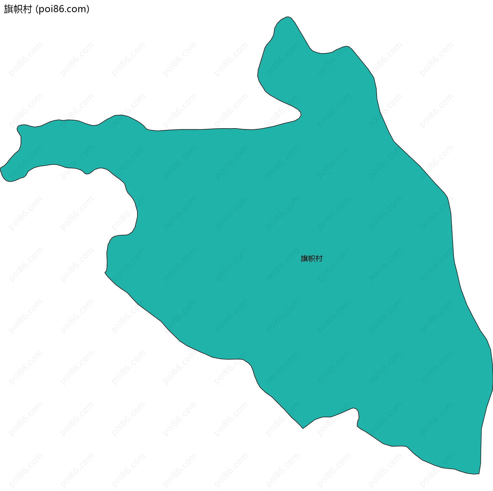 旗帜村边界地图