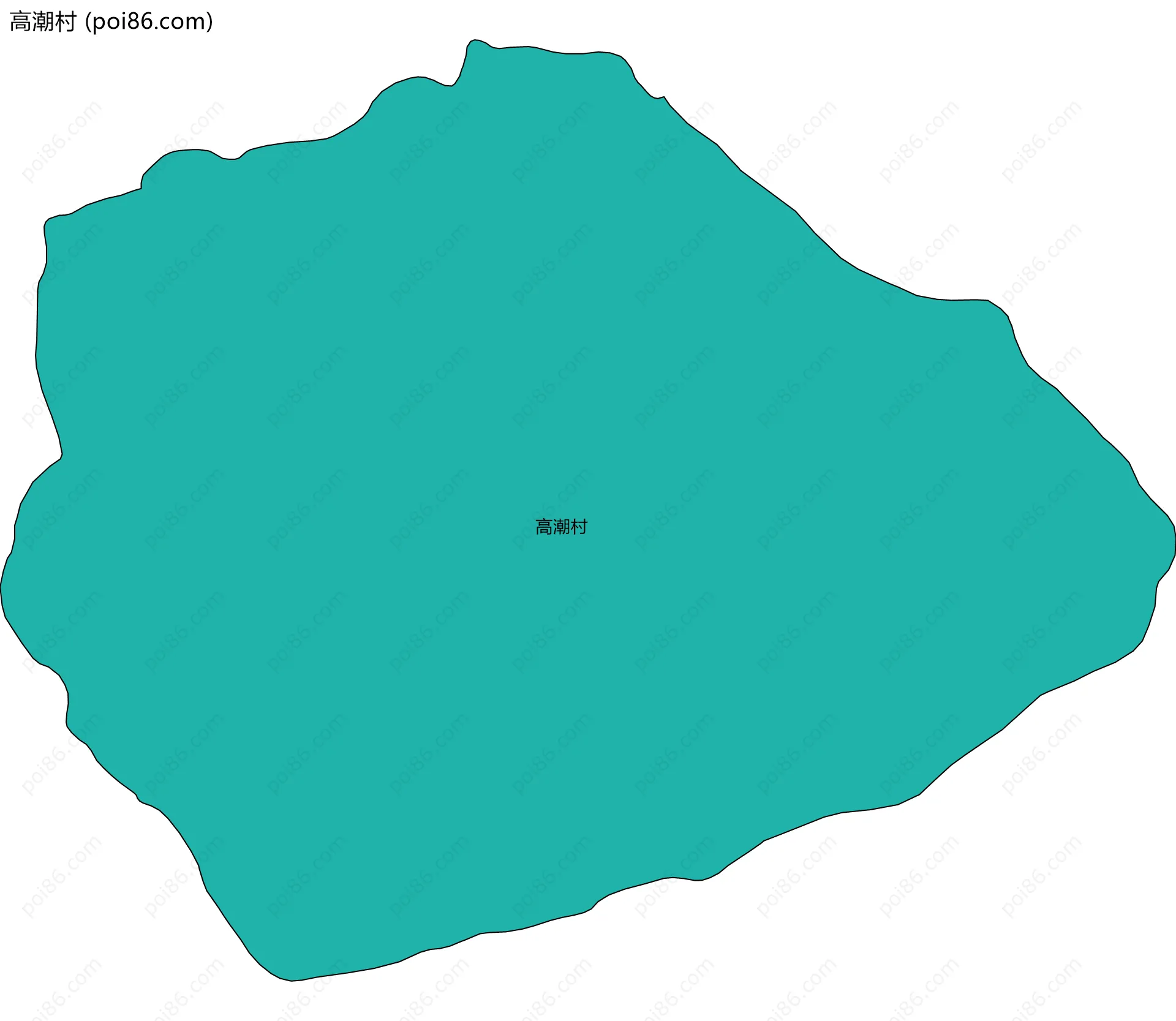 高潮村边界地图